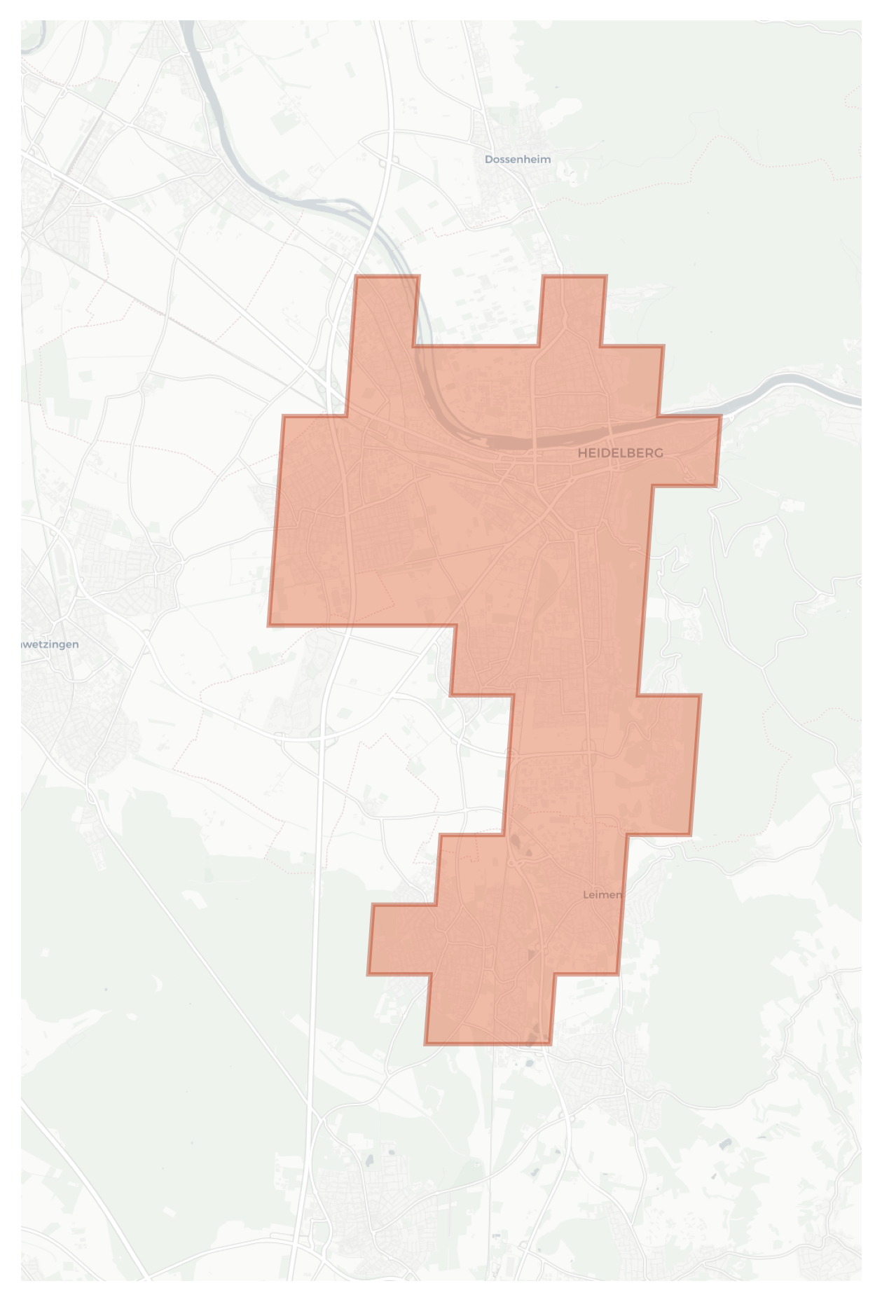 Heidelberg geographic map