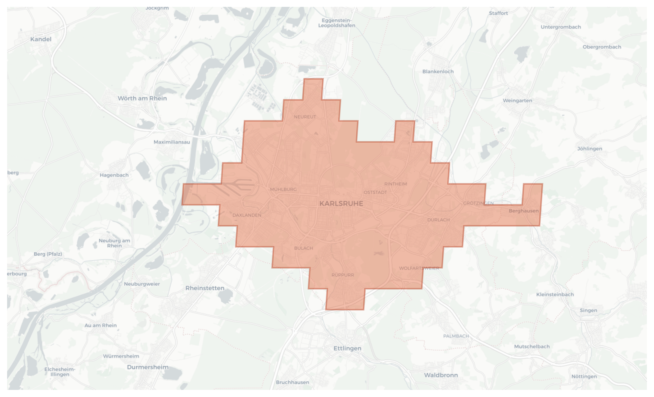Karlsruhe geographic map