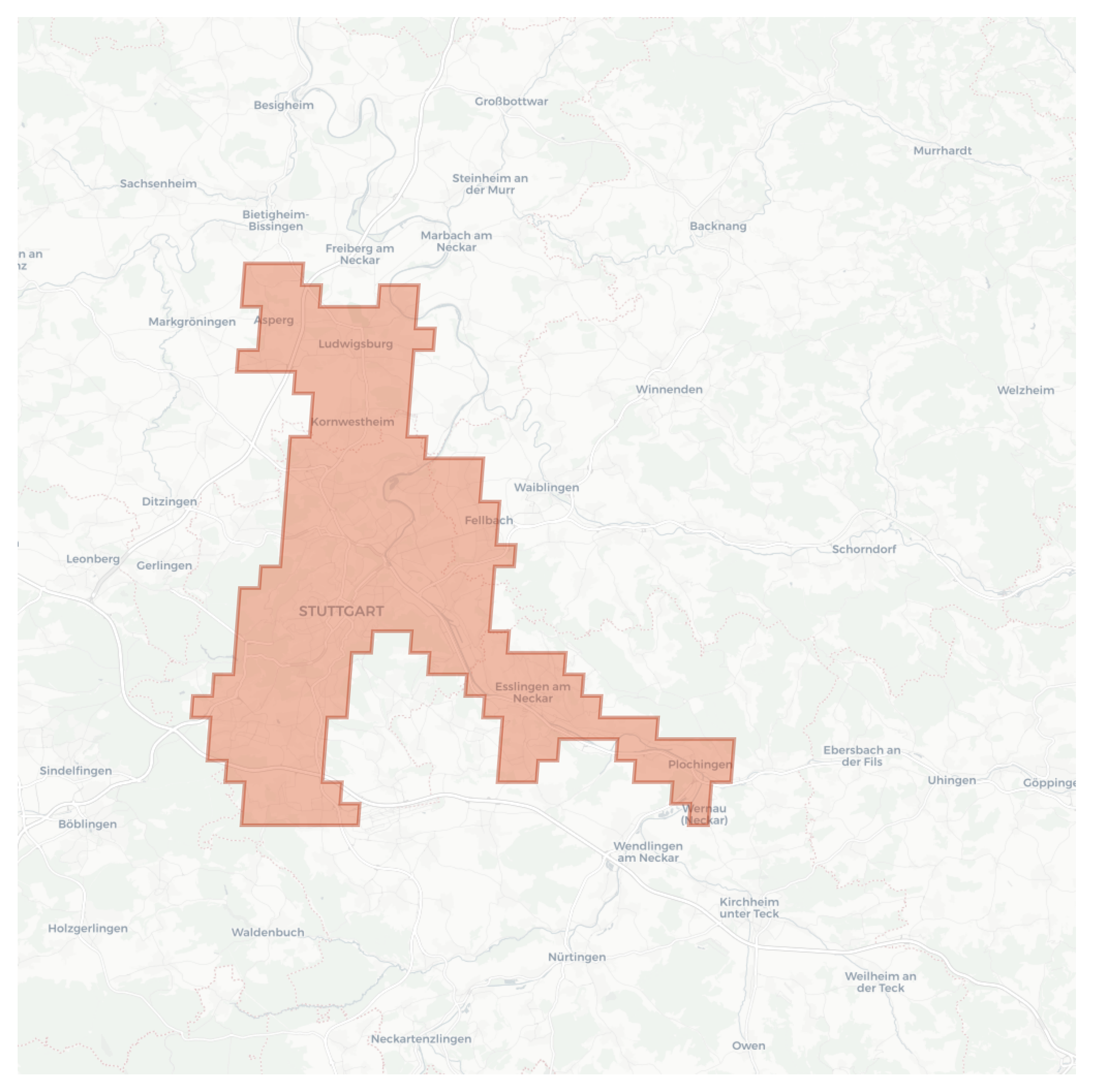 Stuttgart geographic map