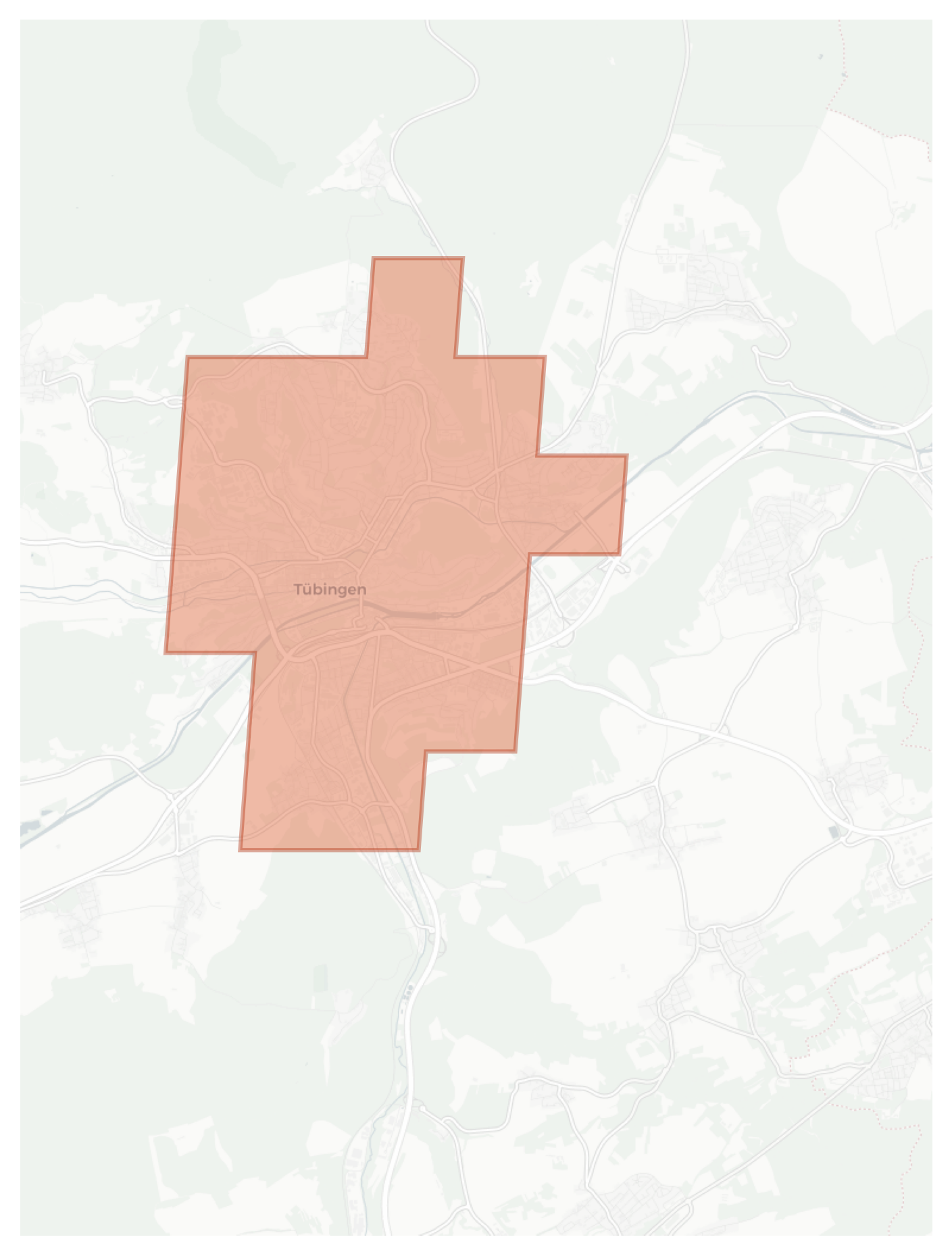 Tübingen geographic map