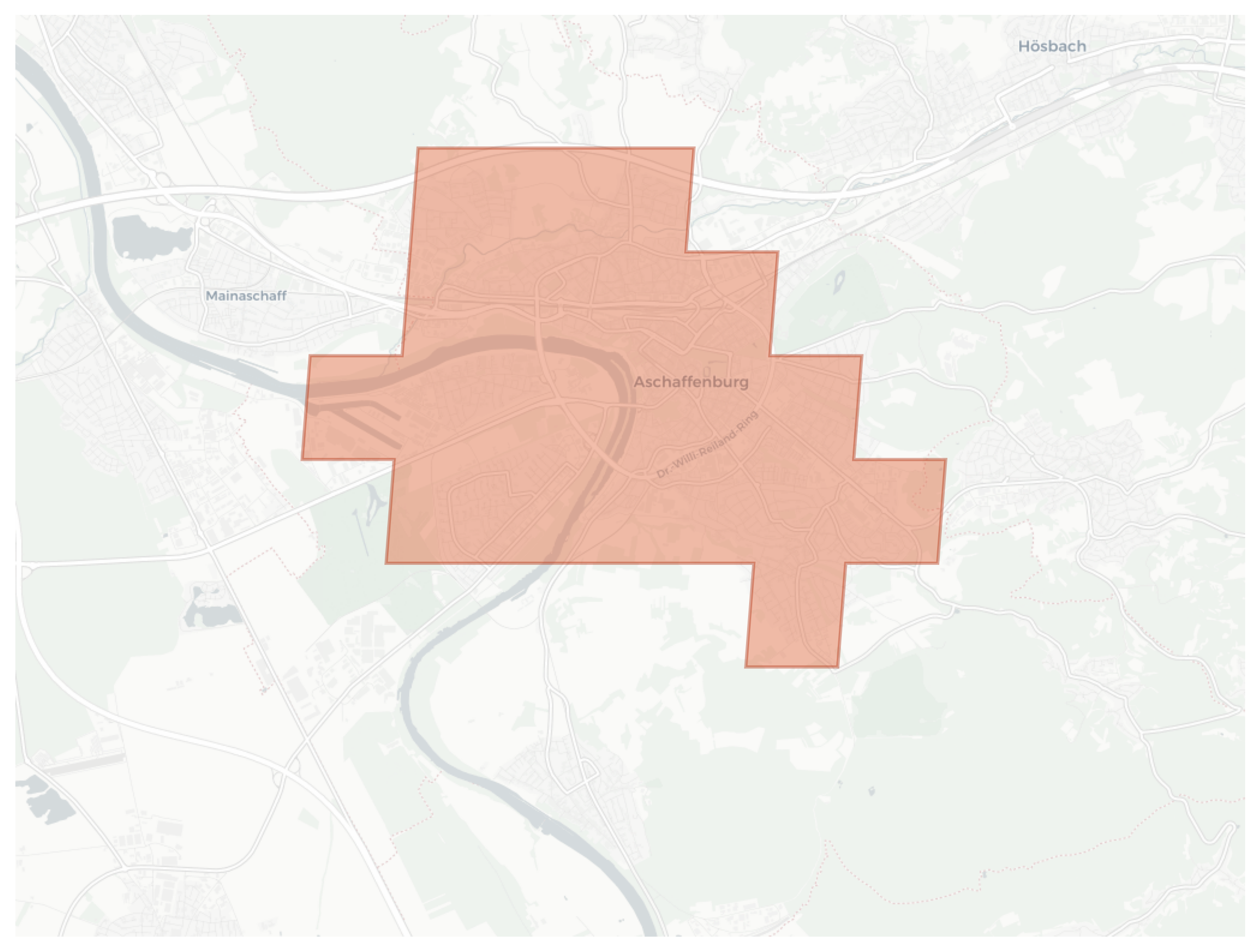 Aschaffenburg geographic map