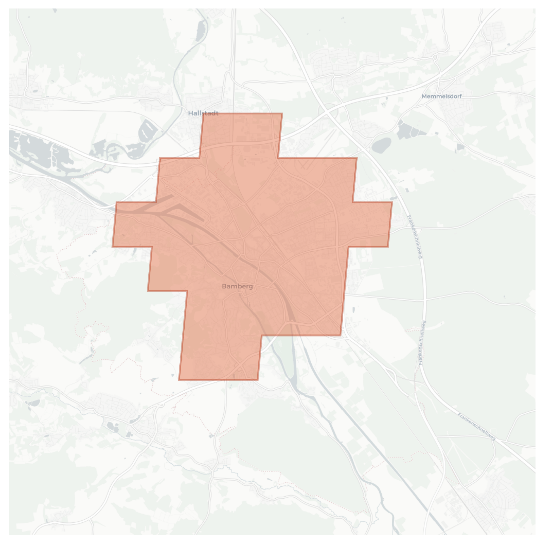 Bamberg geographic map