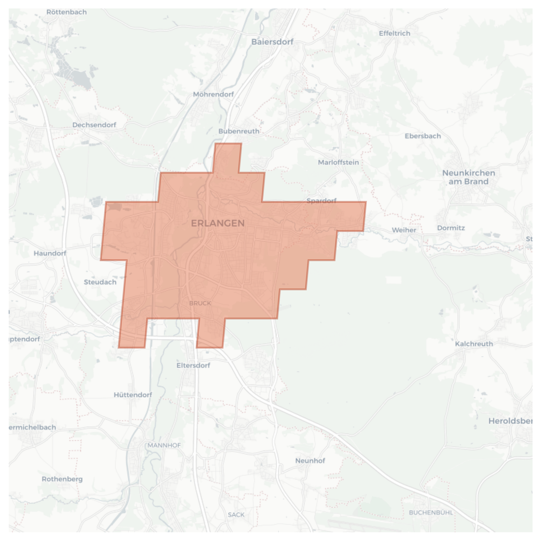 Erlangen geographic map