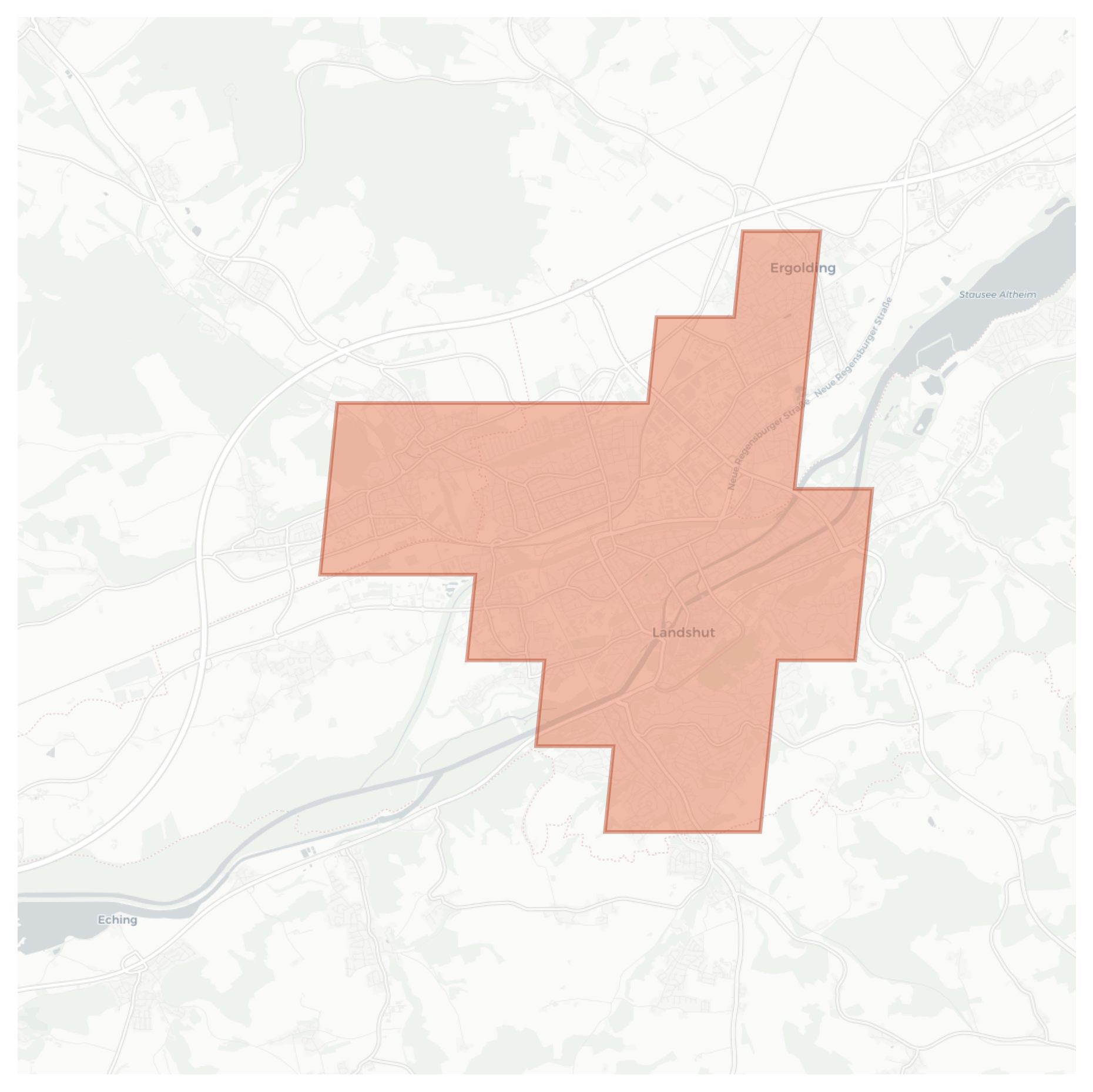 Landshut geographic map