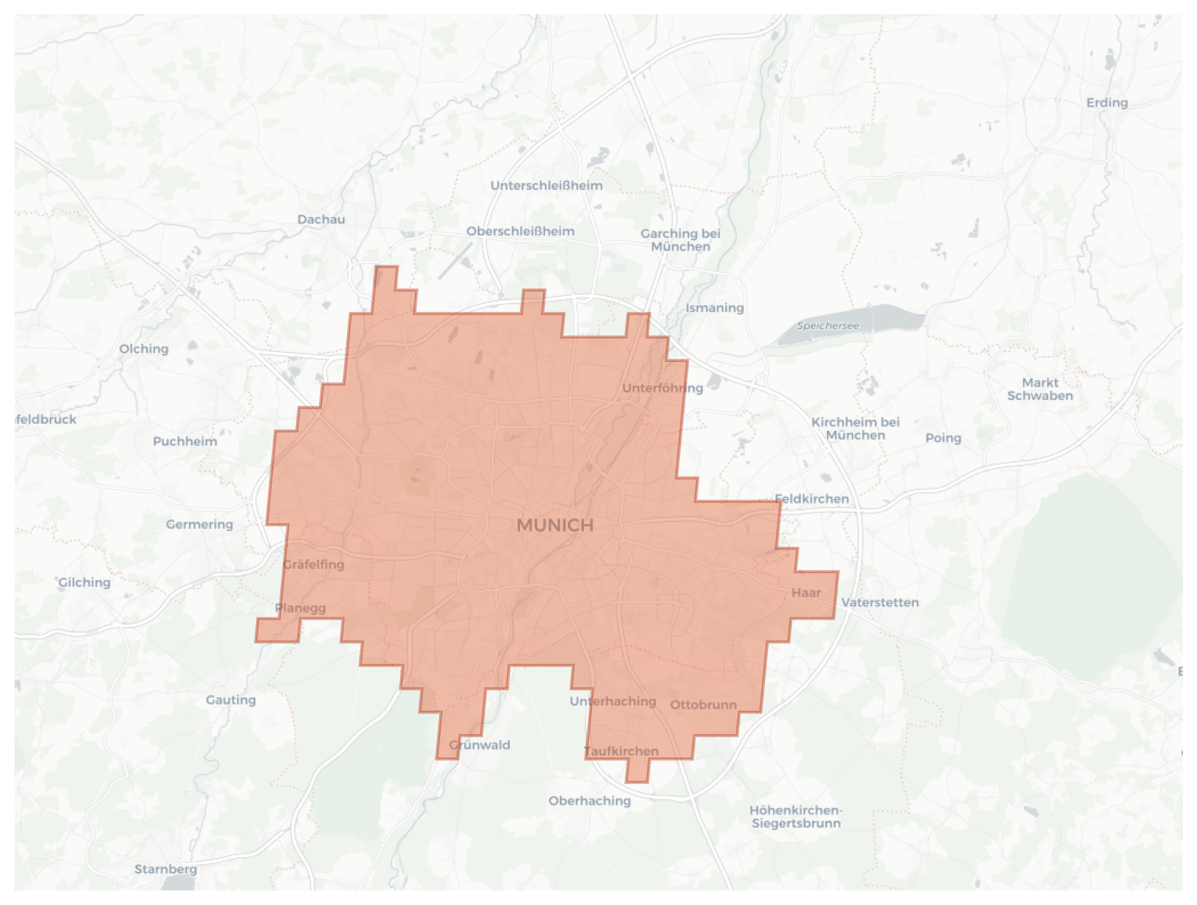 Munich geographic map