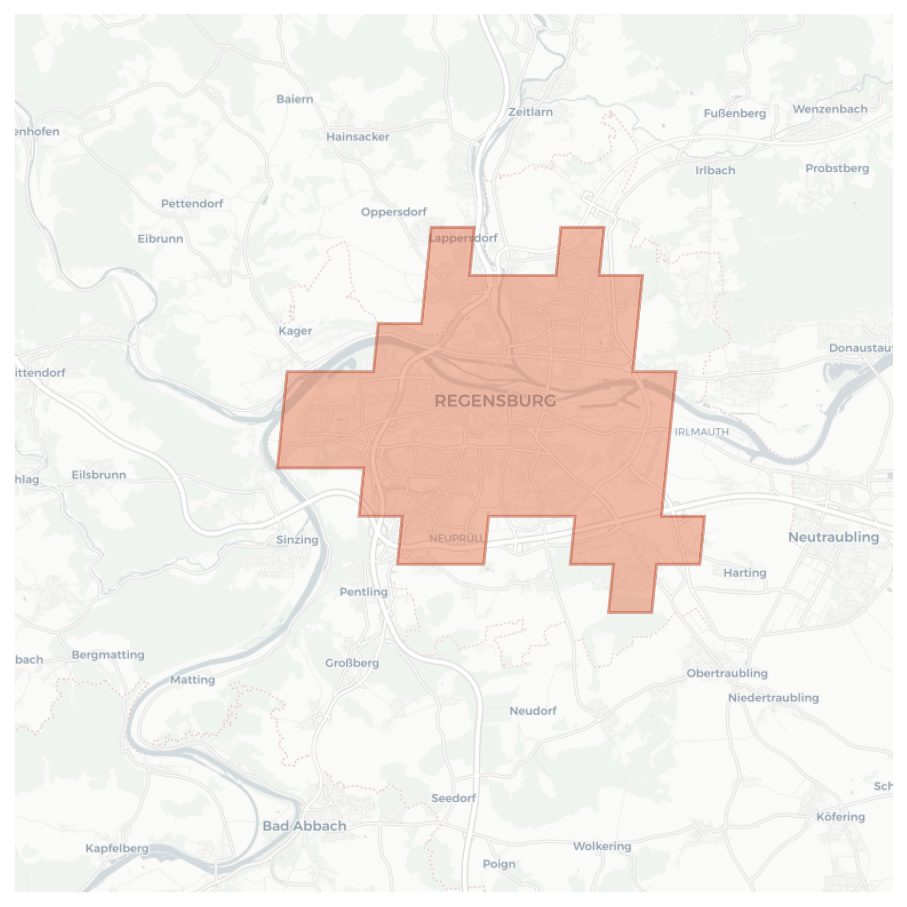 Regensburg geographic map