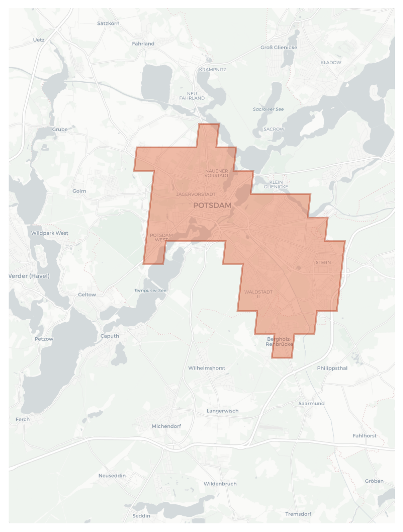 Potsdam geographic map