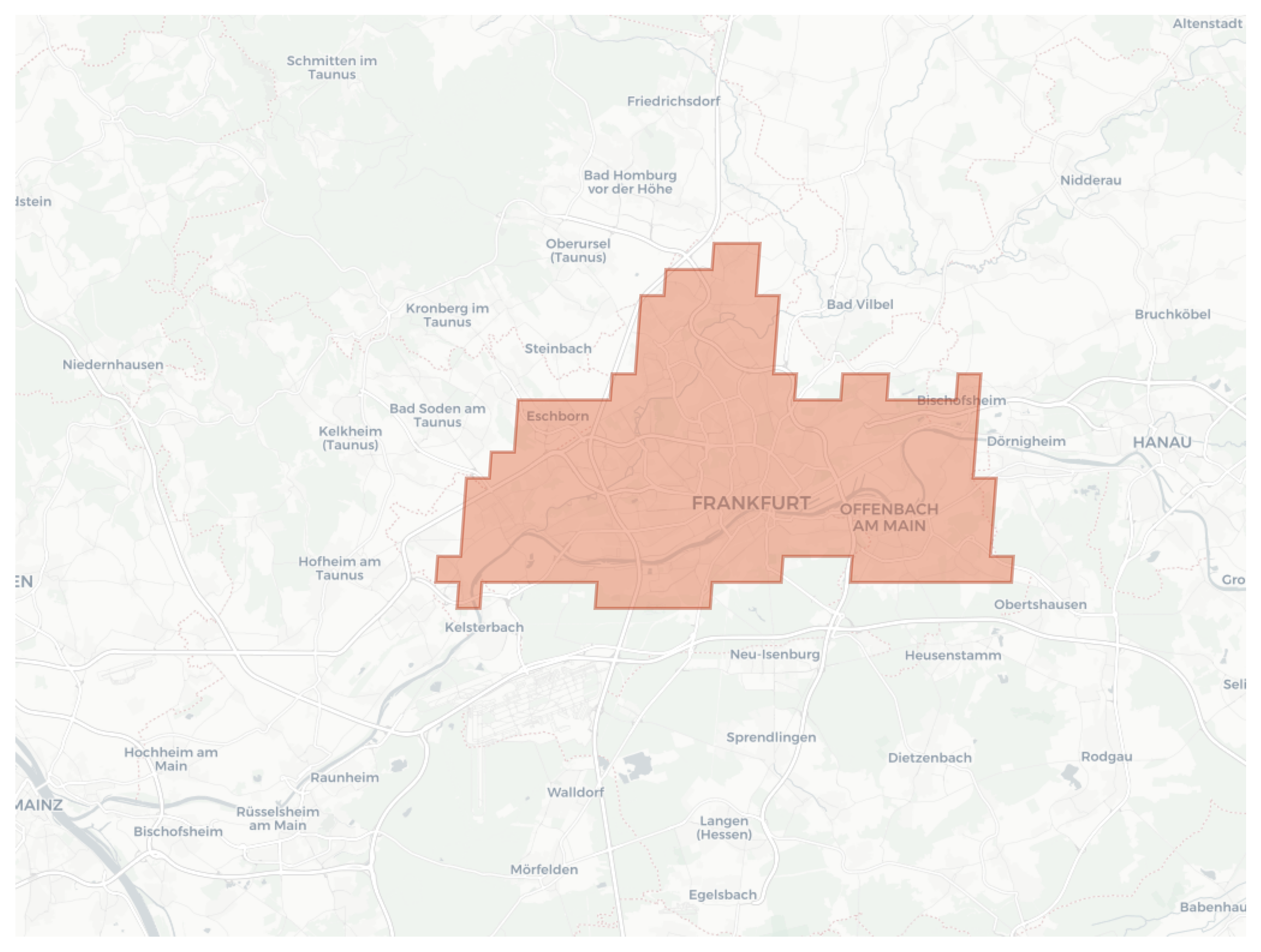 Frankfurt geographic map