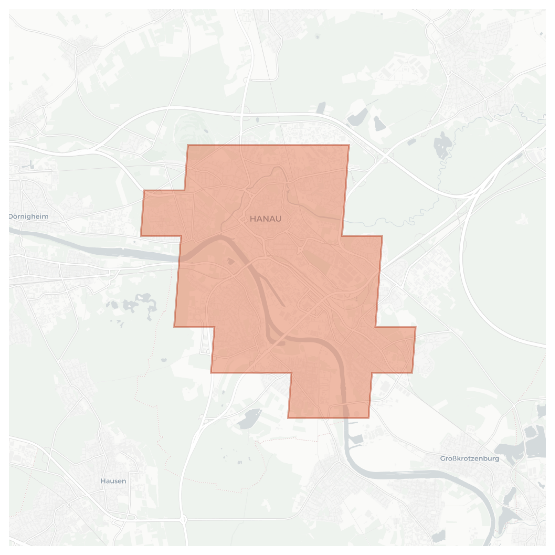 Hanau geographic map