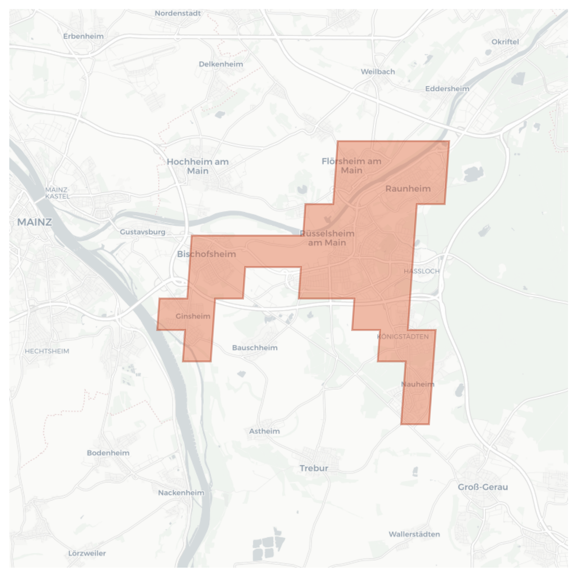 Rüsselsheim am Main geographic map