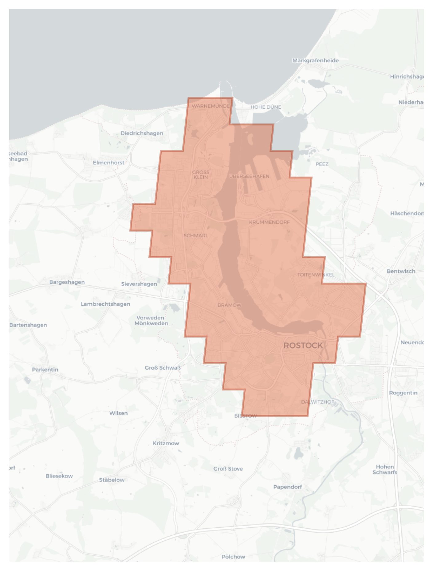 Rostock geographic map