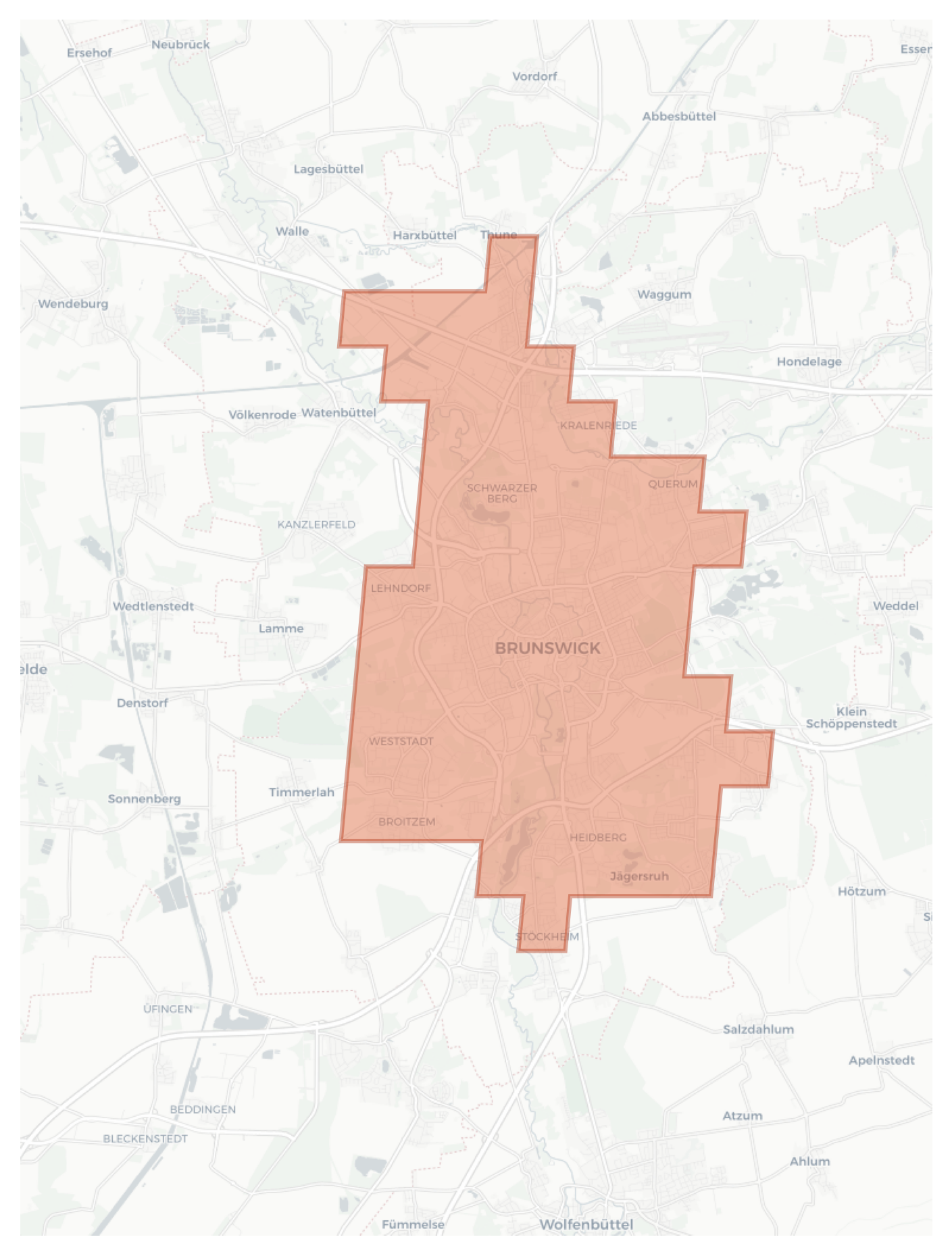 Brunswick geographic map