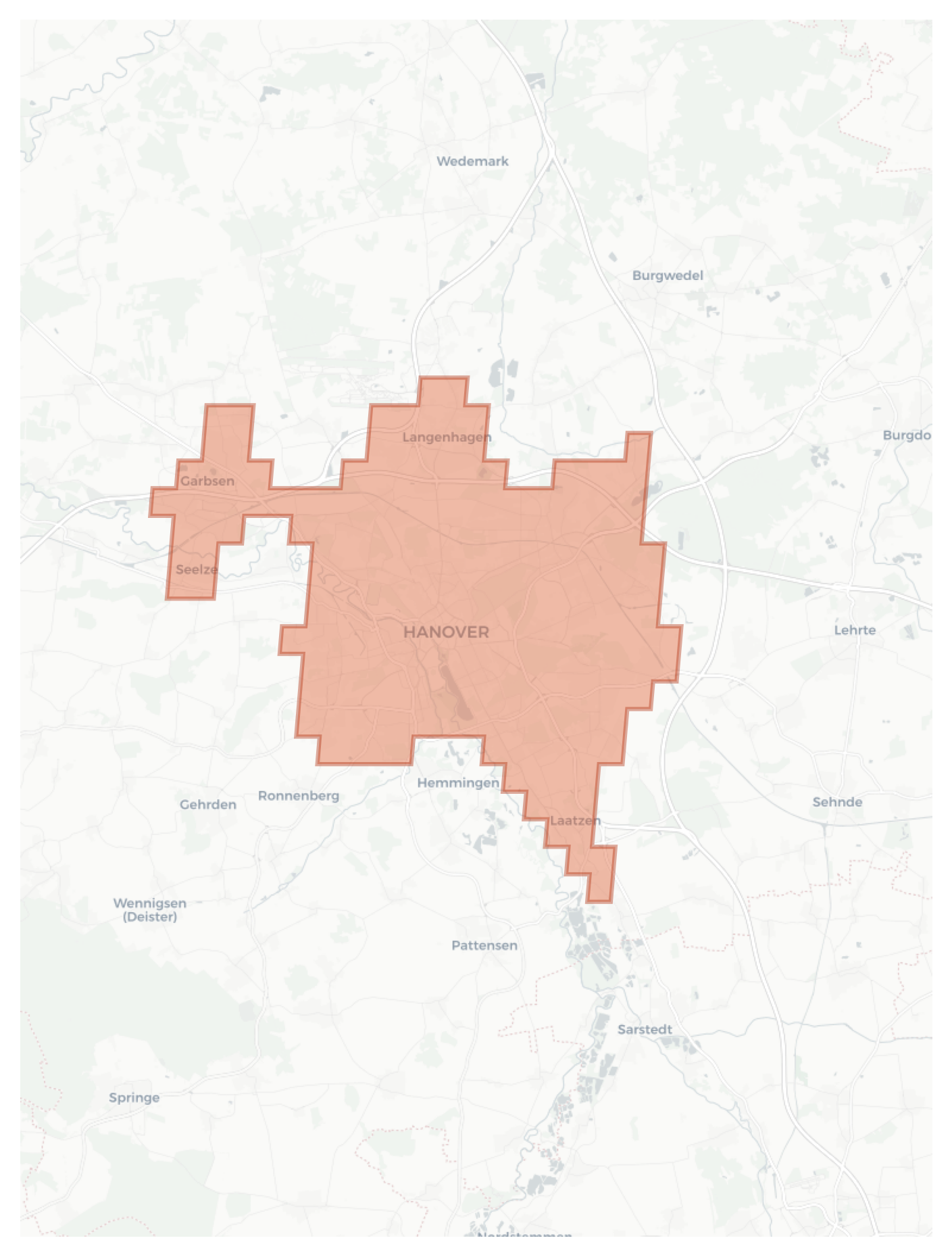 Hanover geographic map