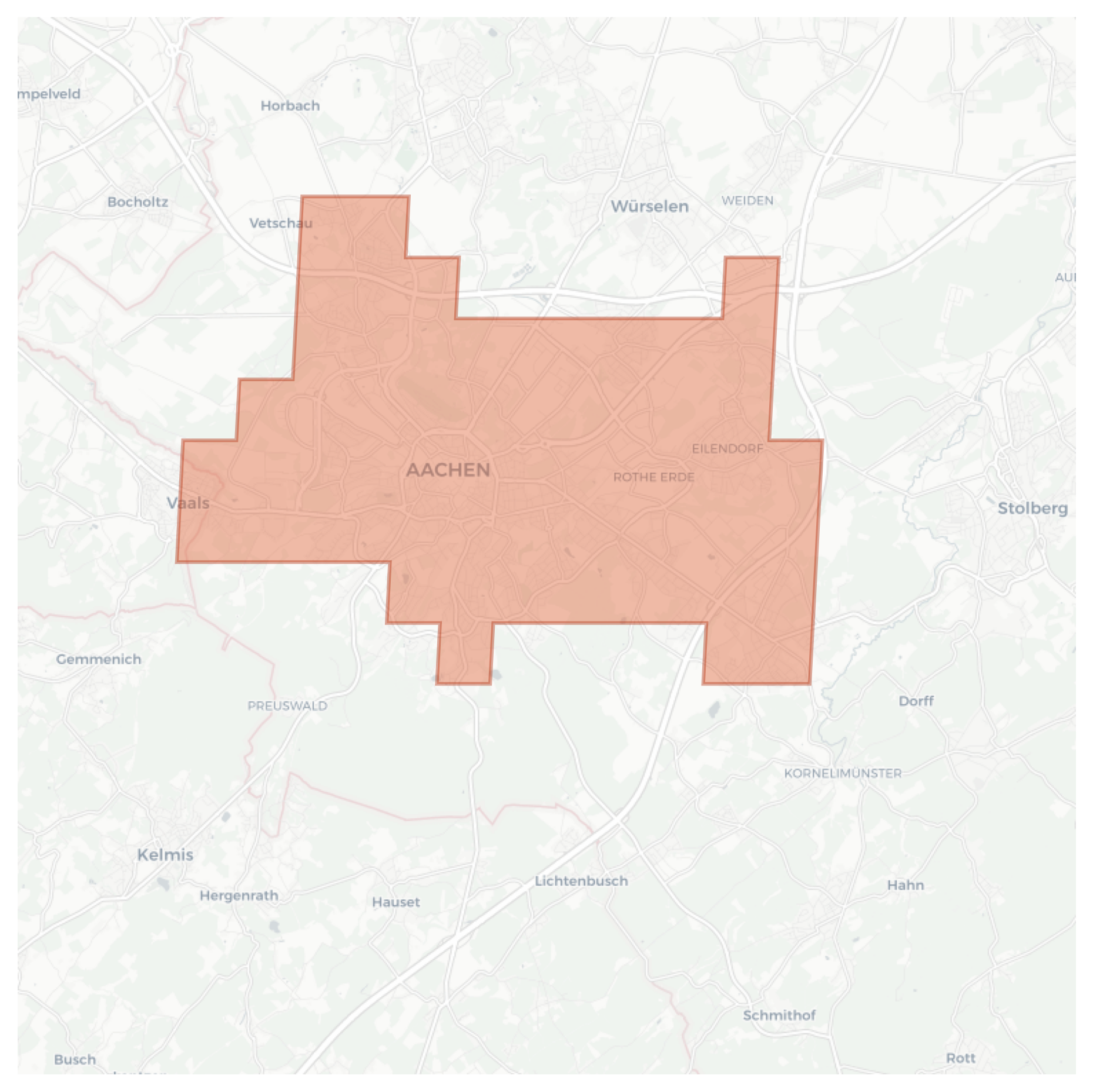 Aachen geographic map