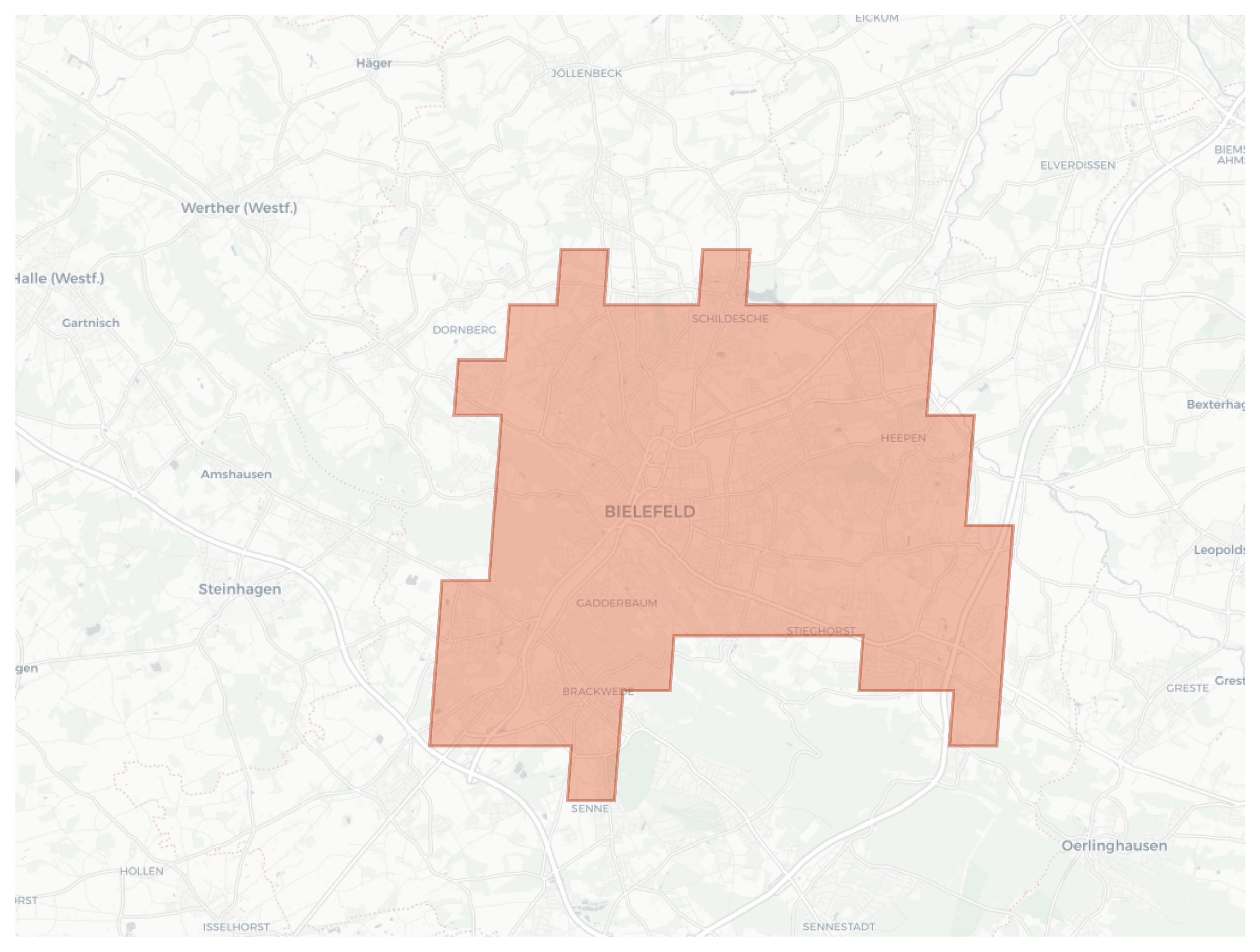 Bielefeld geographic map