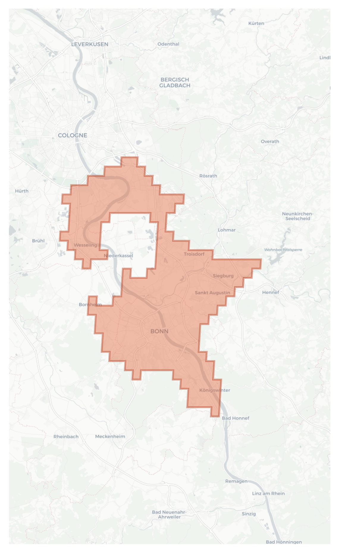 Bonn geographic map