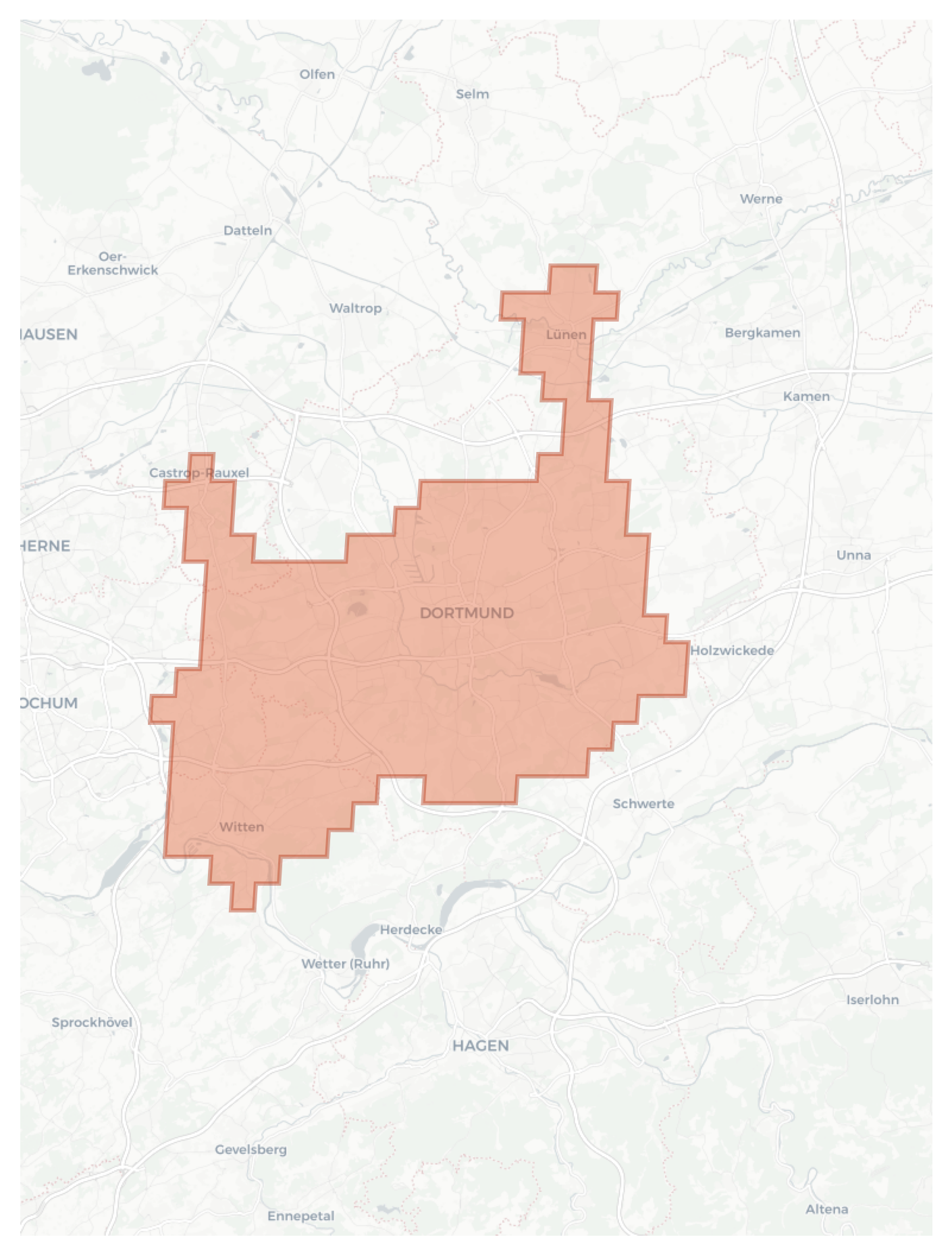 Dortmund geographic map