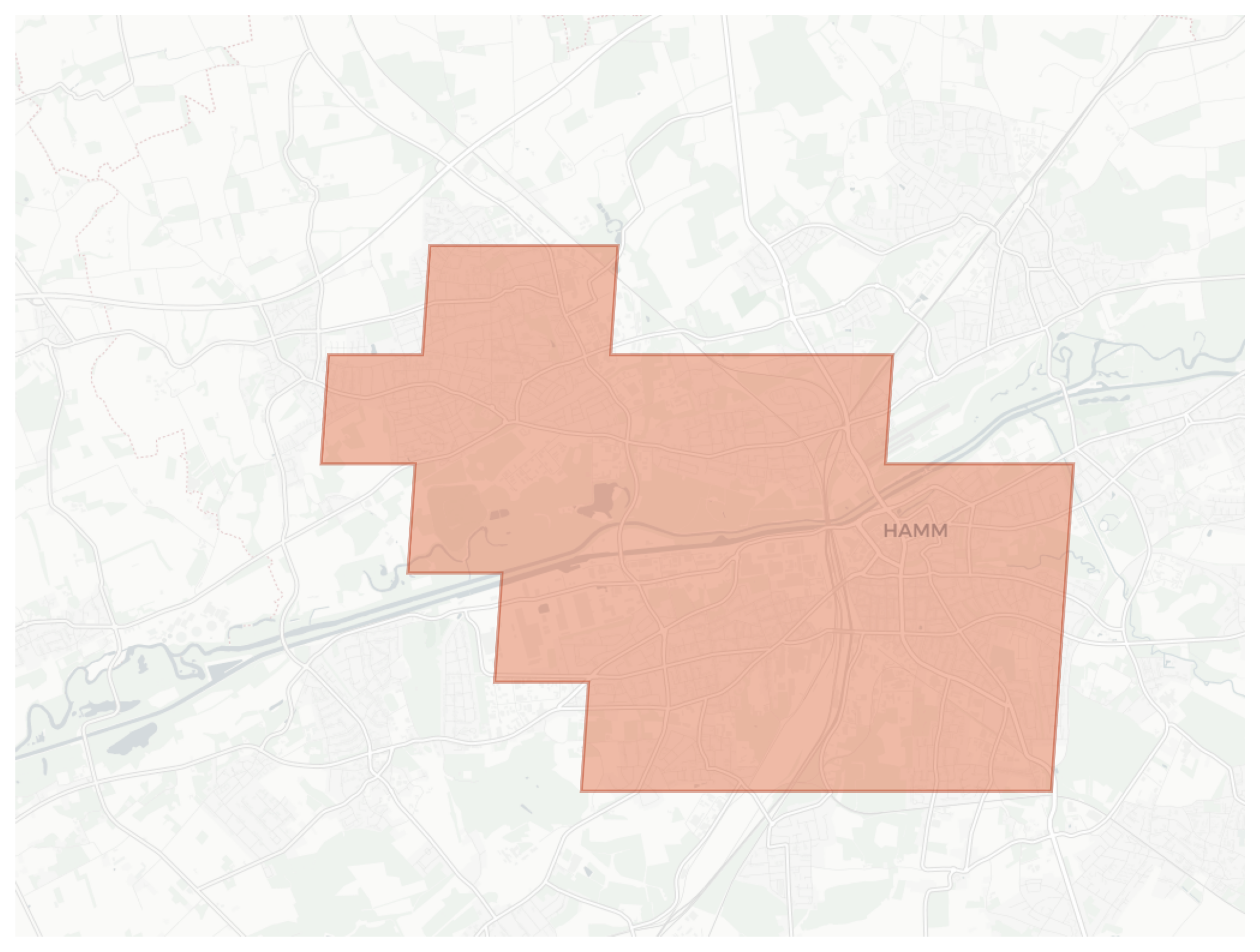 Hamm geographic map