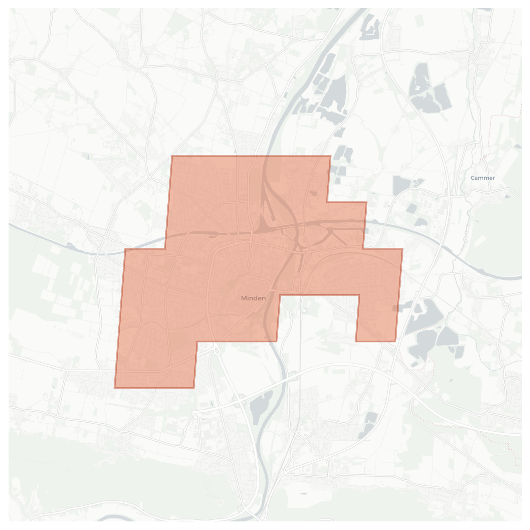 Minden geographic map