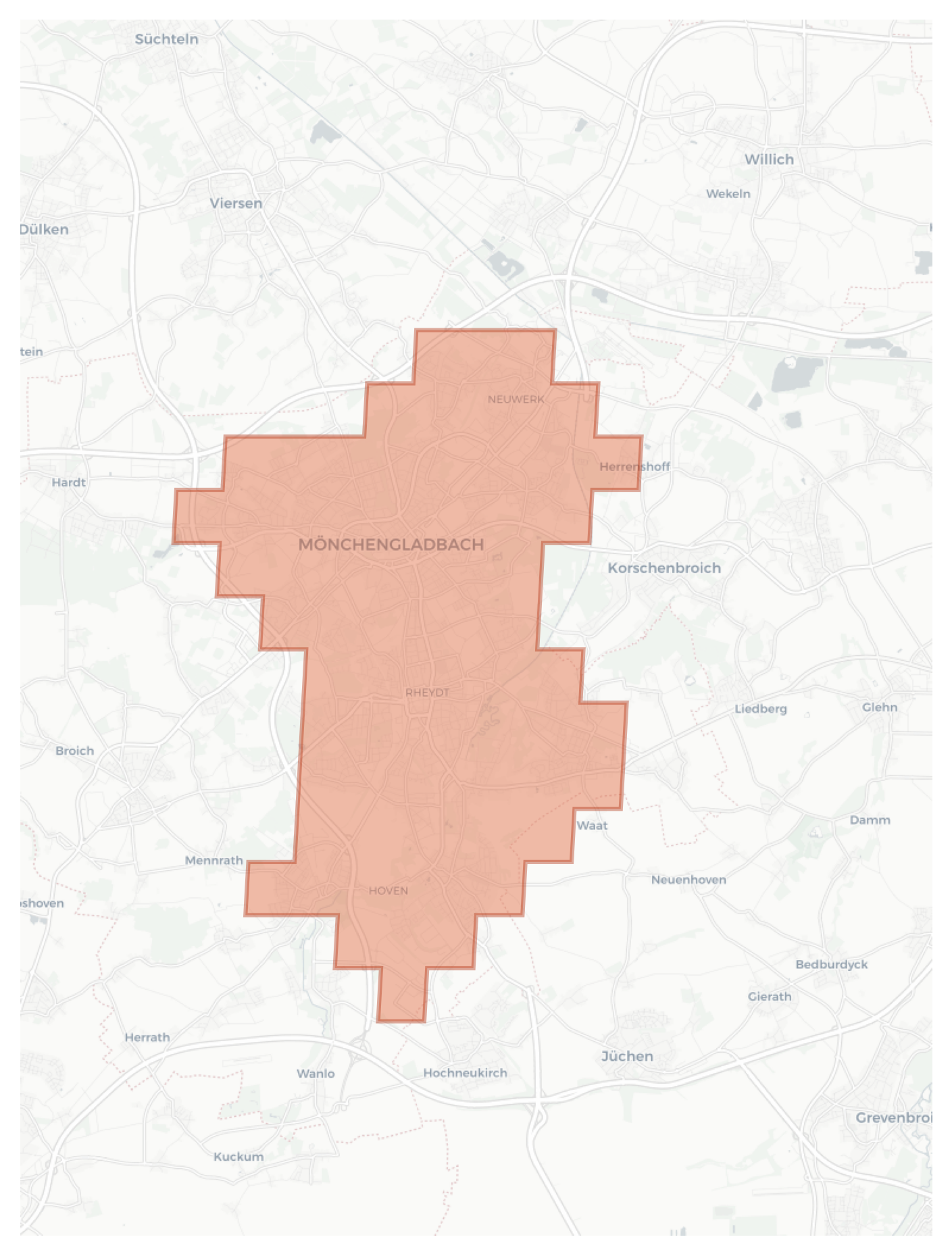 Mönchengladbach geographic map