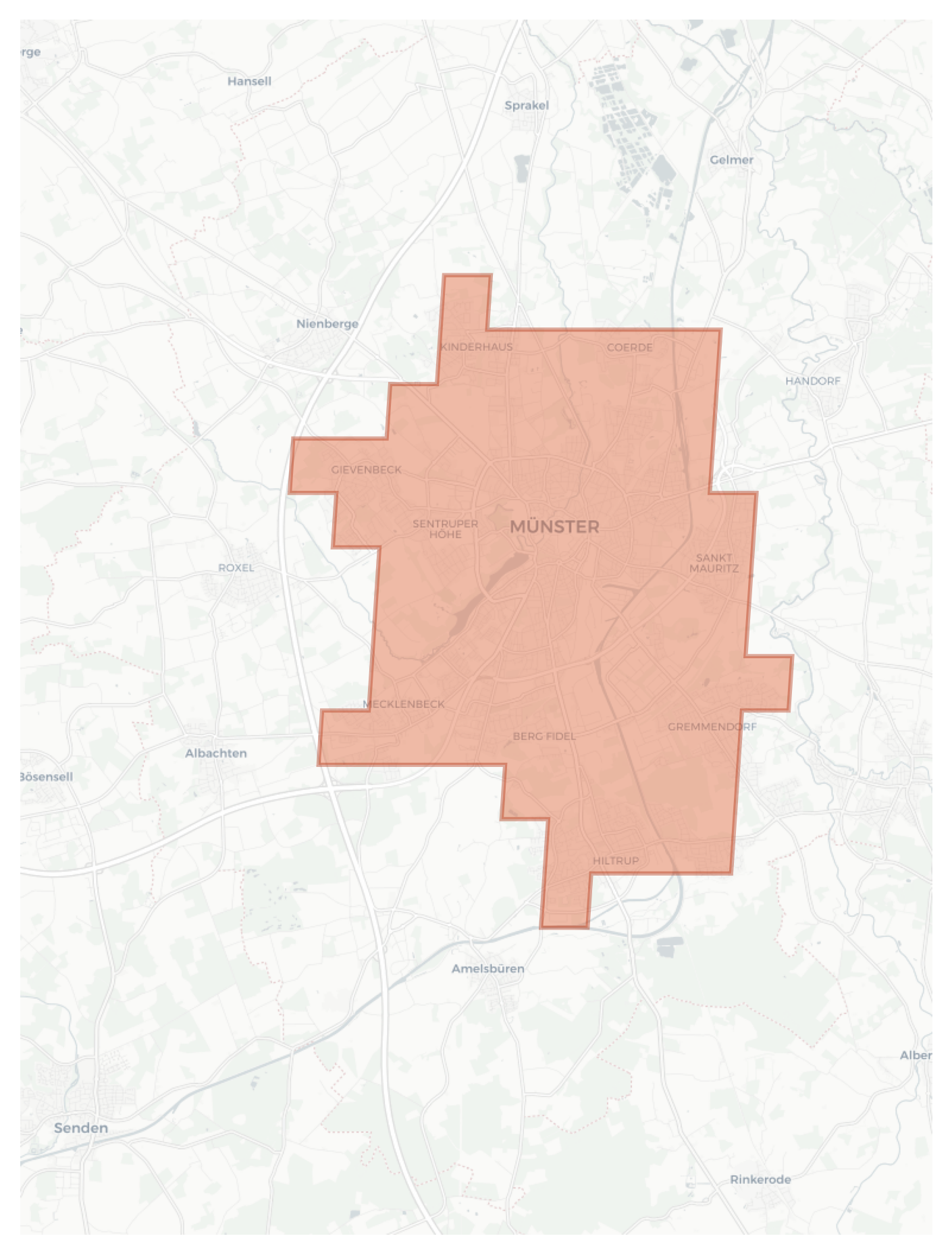Münster geographic map