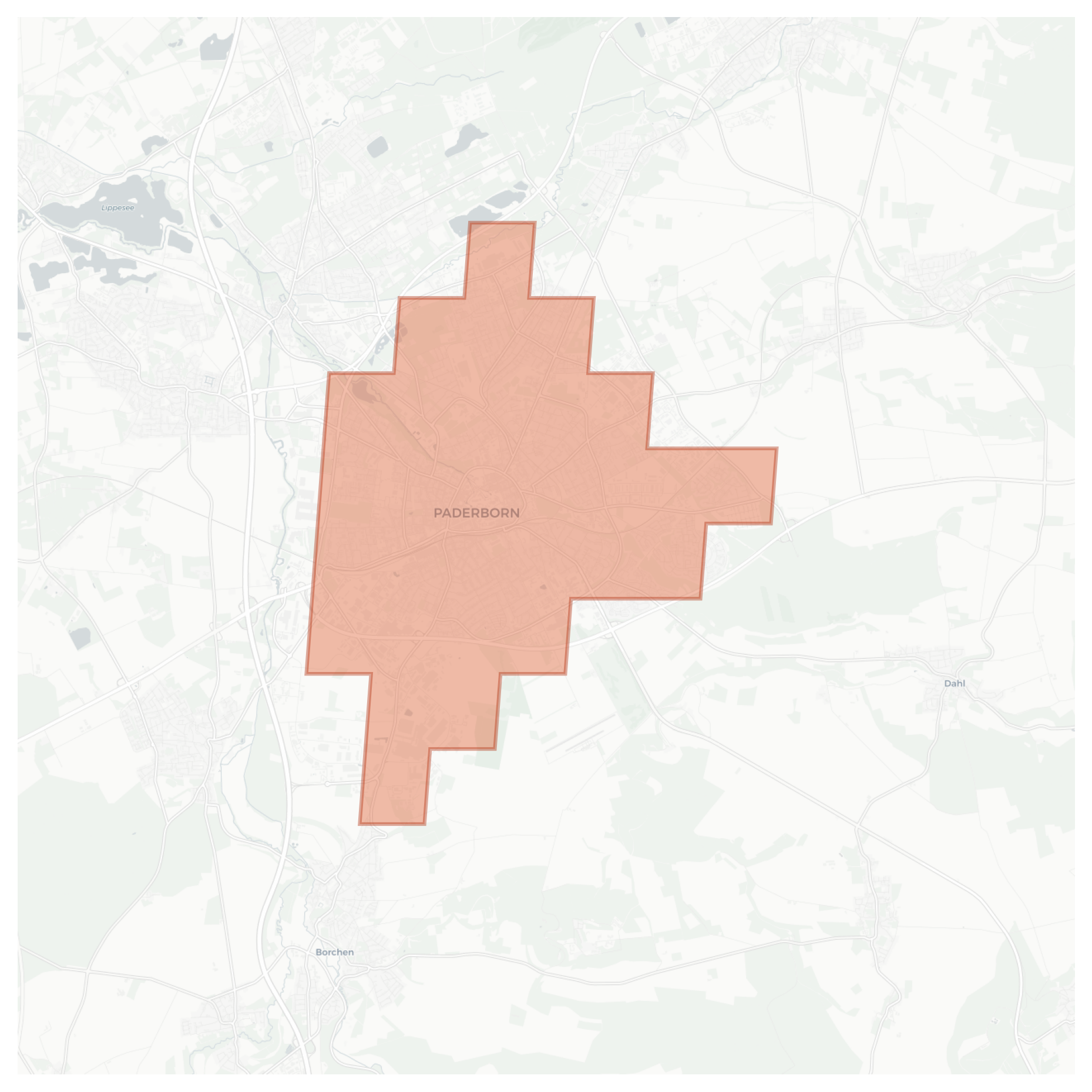 Paderborn geographic map