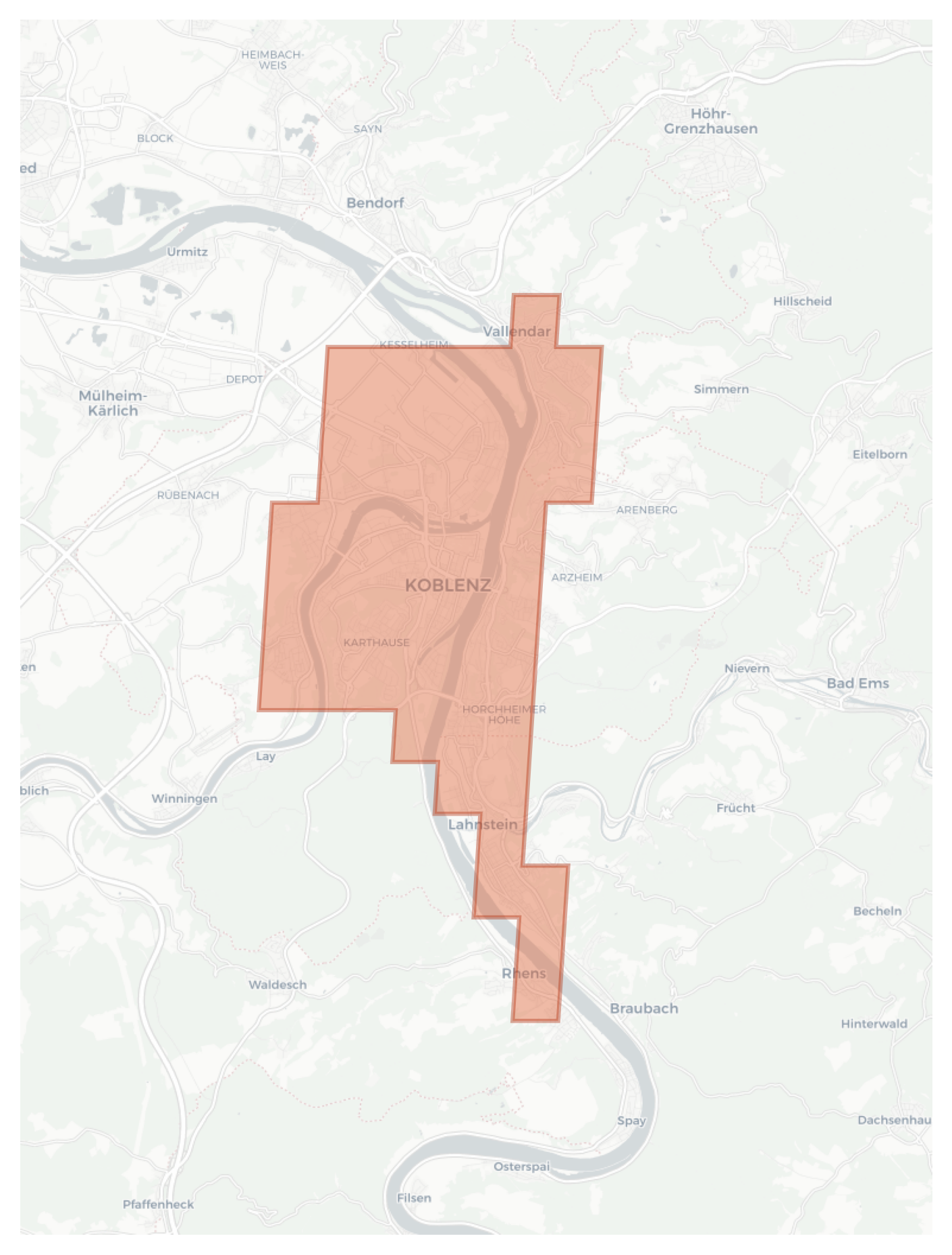 Koblenz geographic map