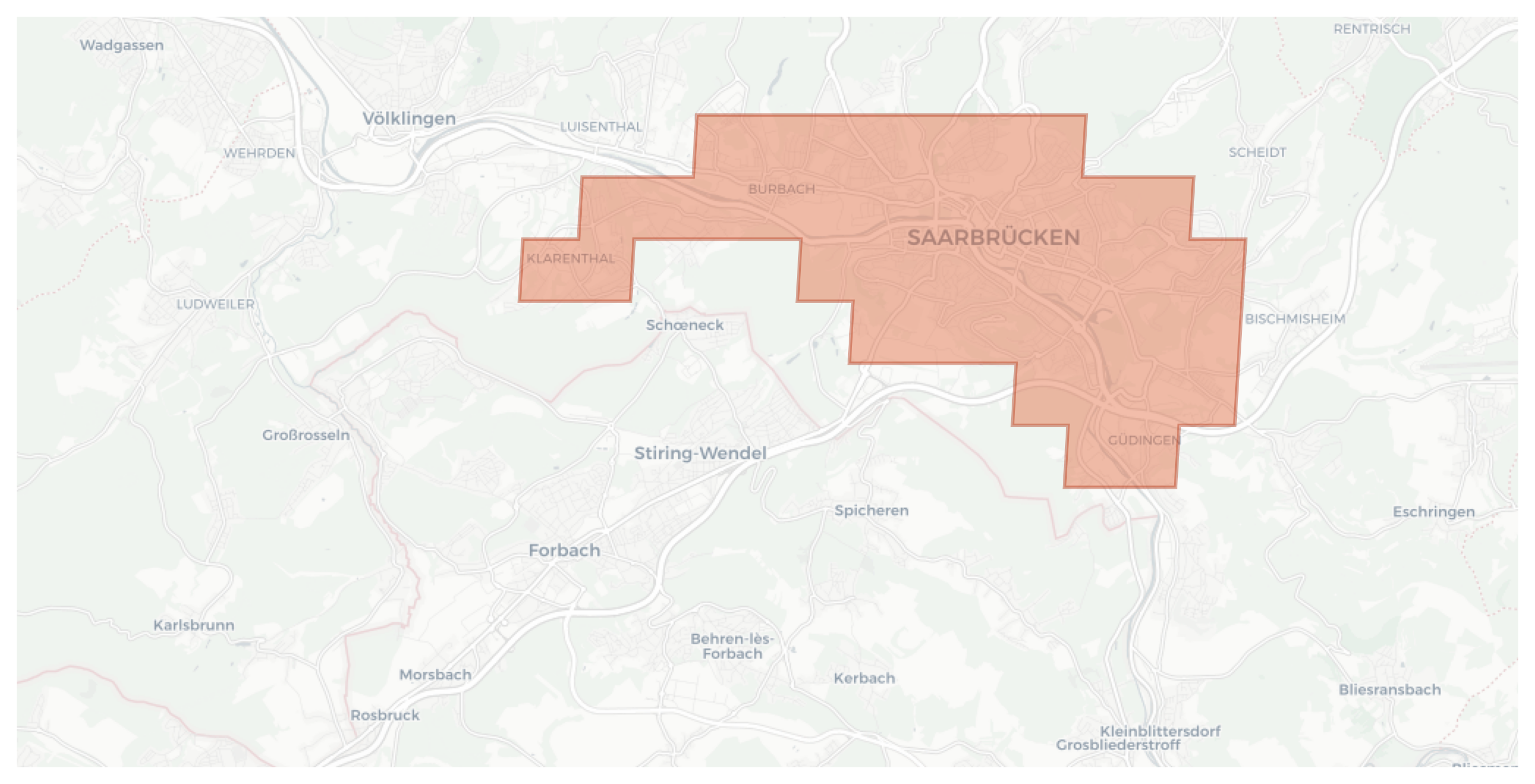 Saarbruecken geographic map