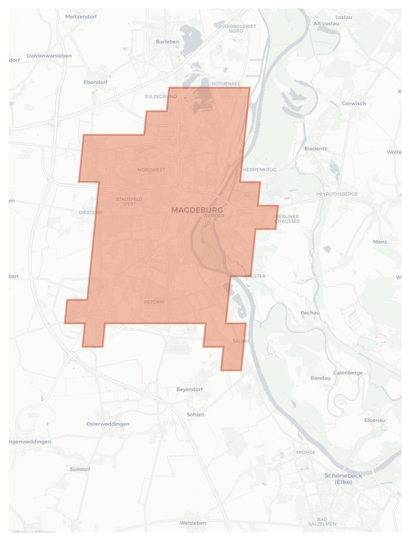 Magdeburg geographic map