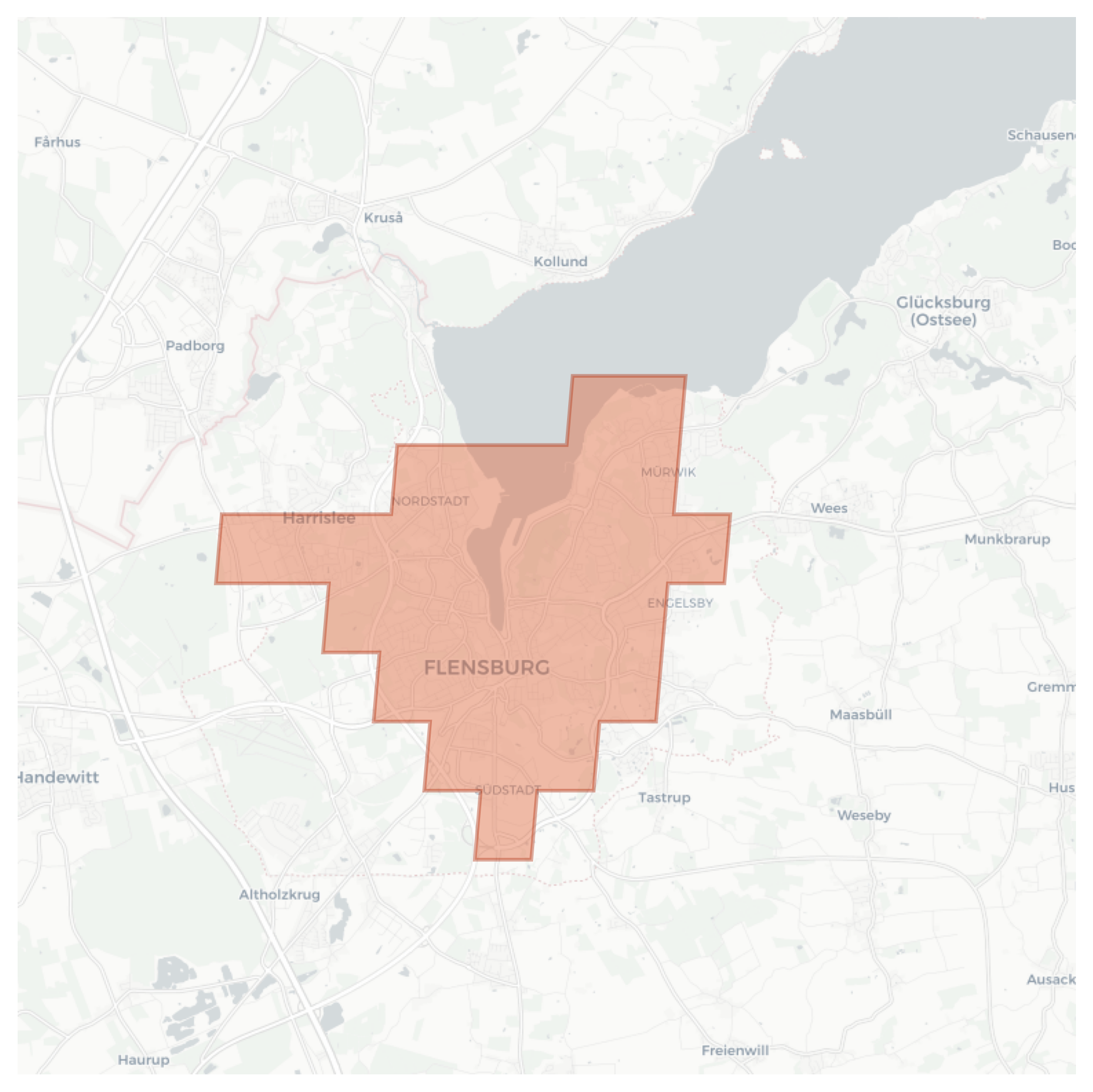 Flensburg geographic map