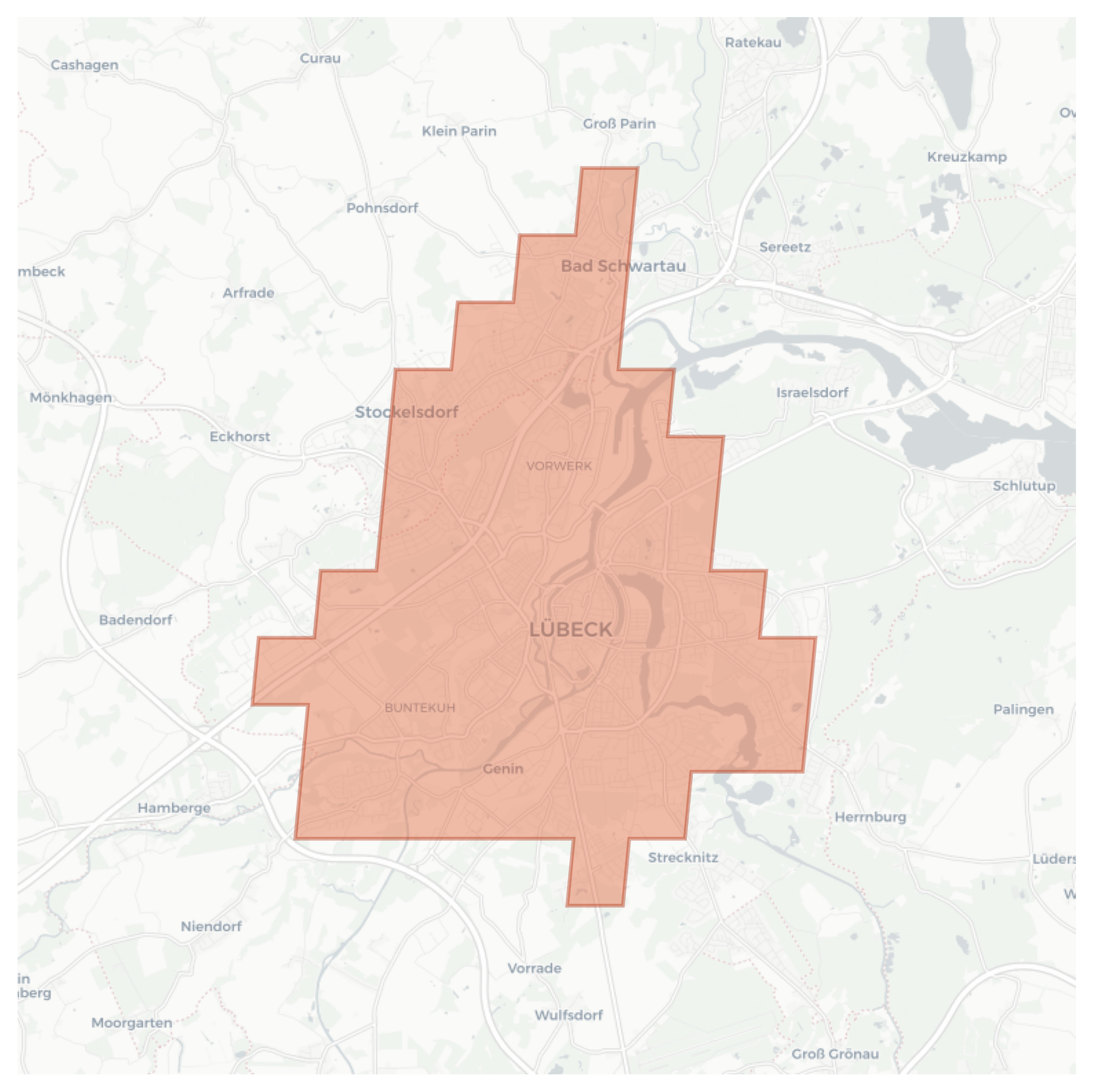 Lübeck geographic map