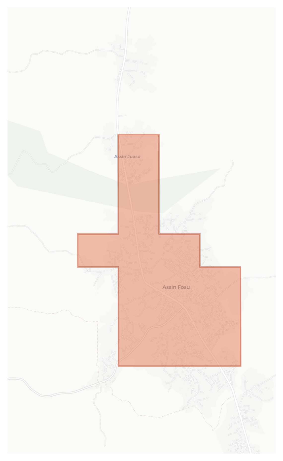 Assin Fosu geographic map