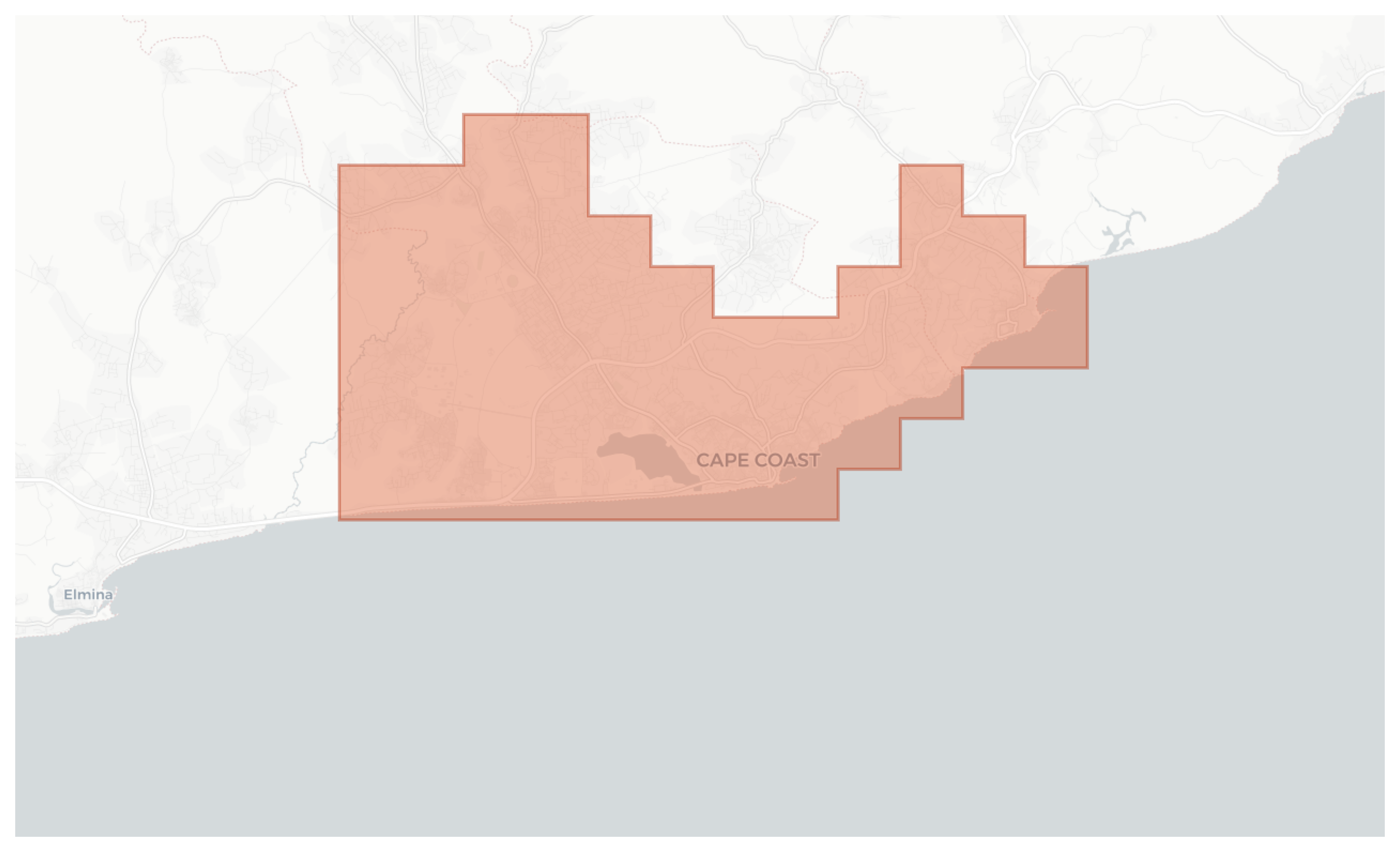 Cape Coast geographic map