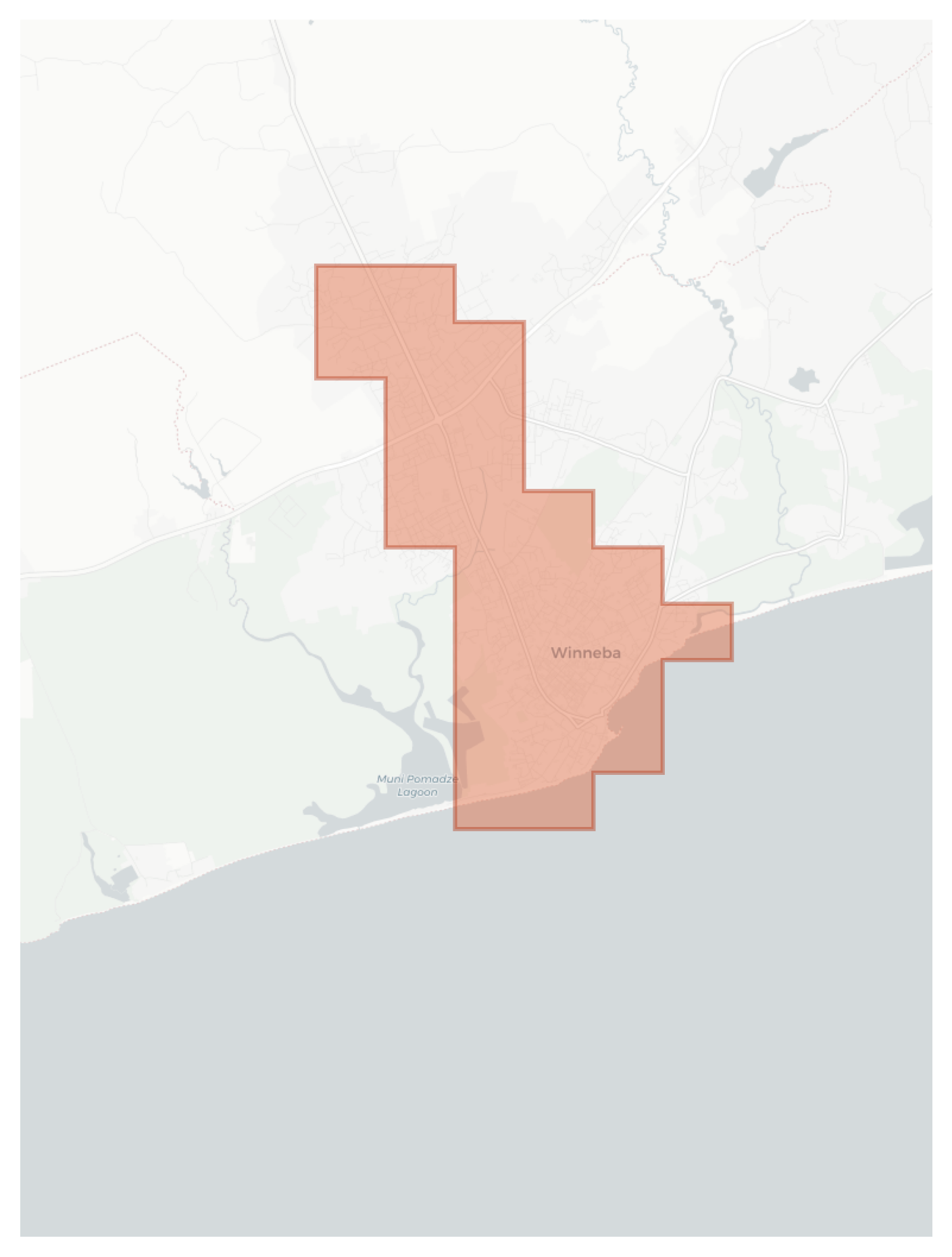 Winneba geographic map