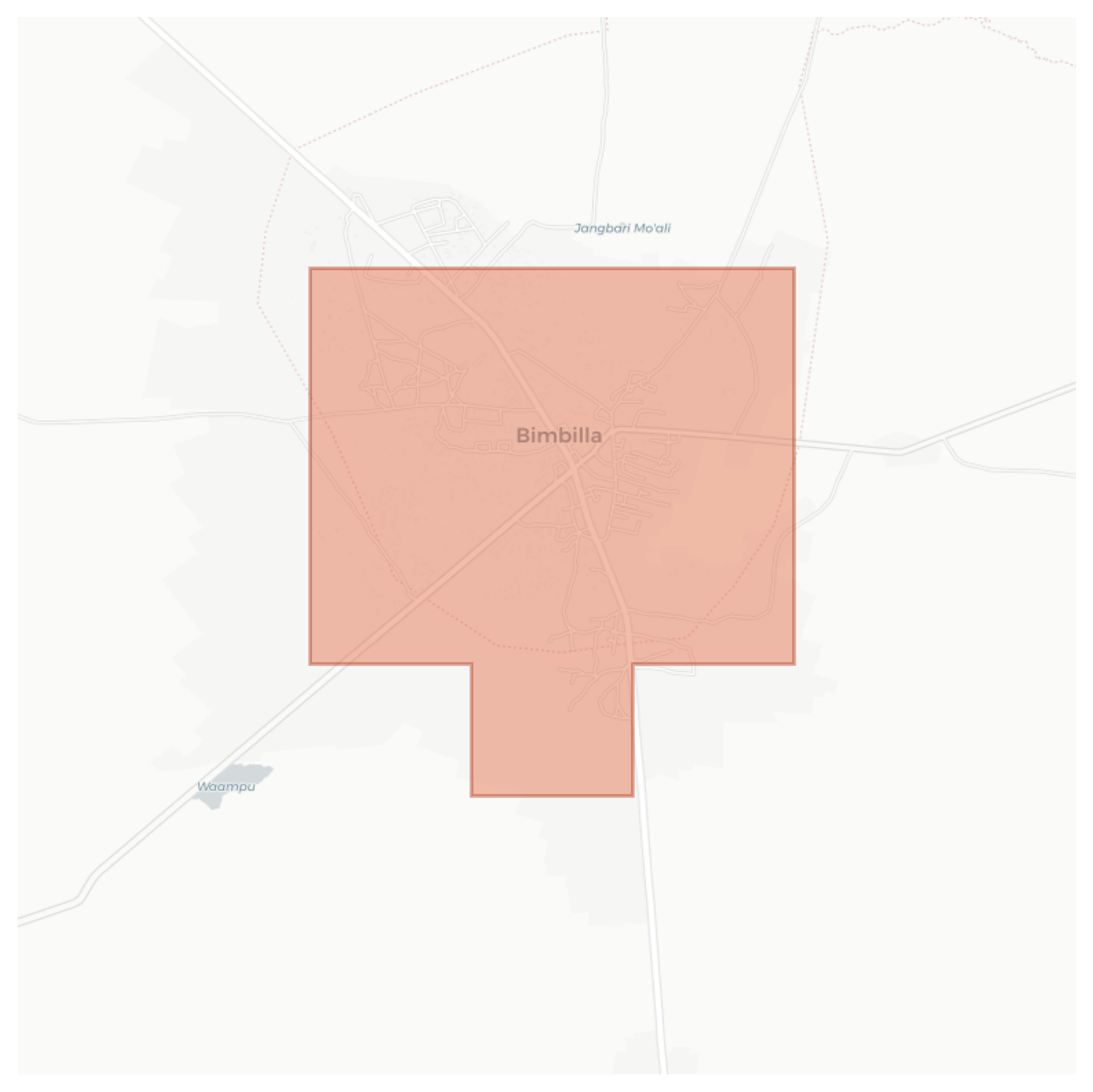 Bimbilla geographic map