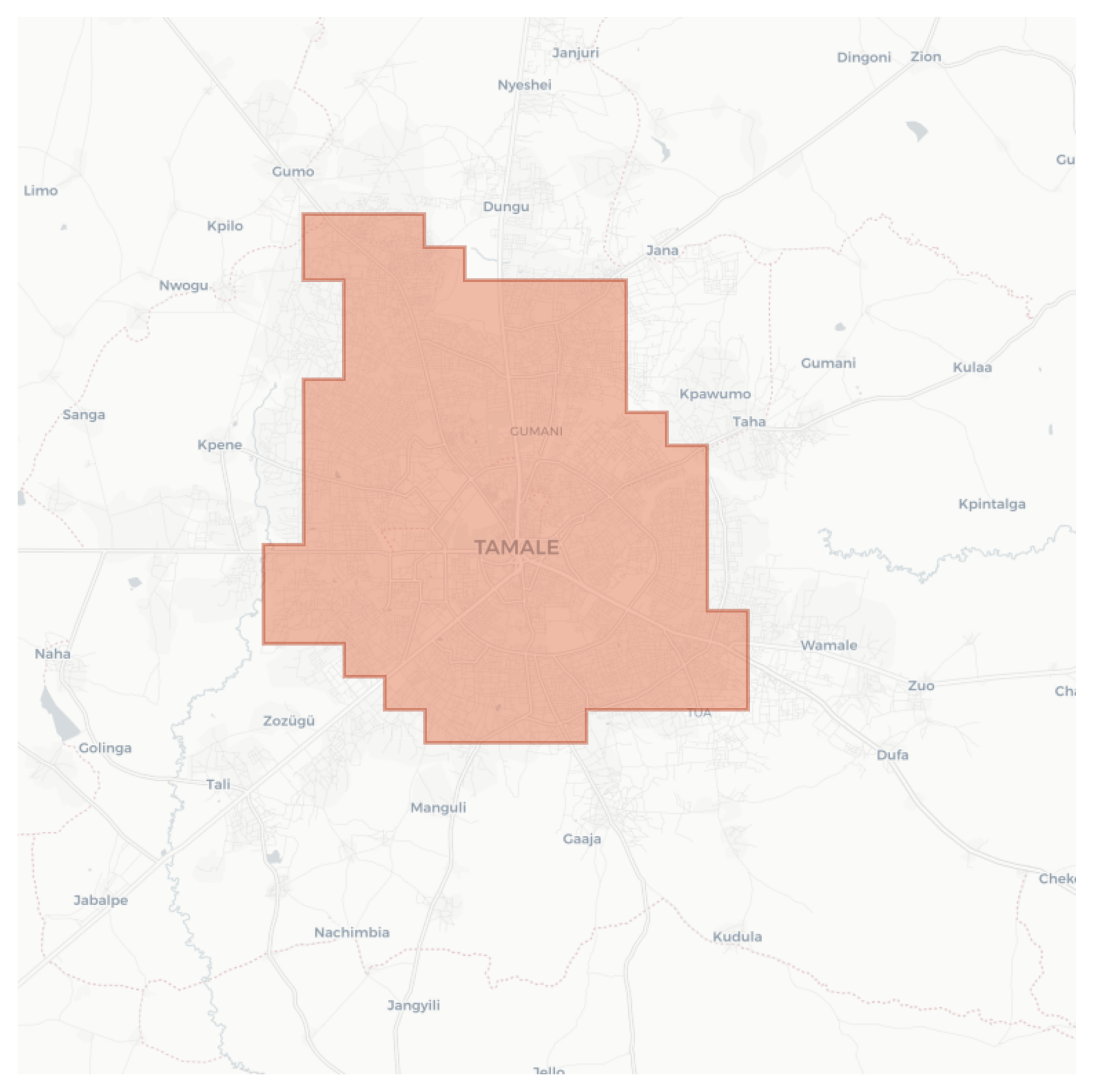 Tamale geographic map