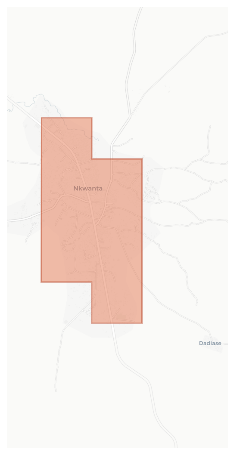 Nkwanta geographic map