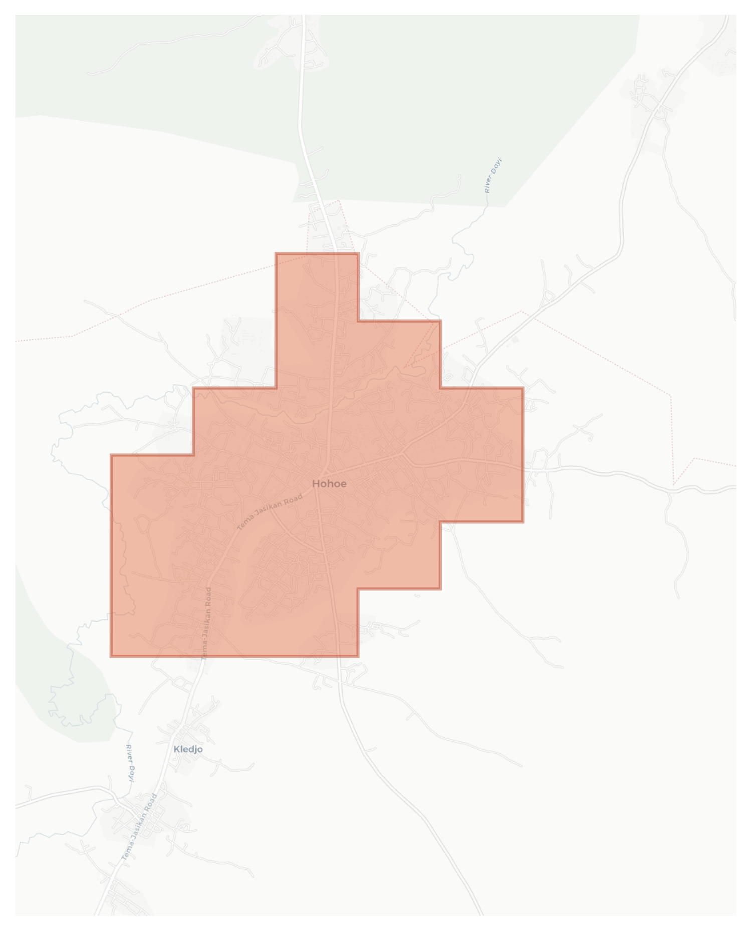 Hohoe geographic map