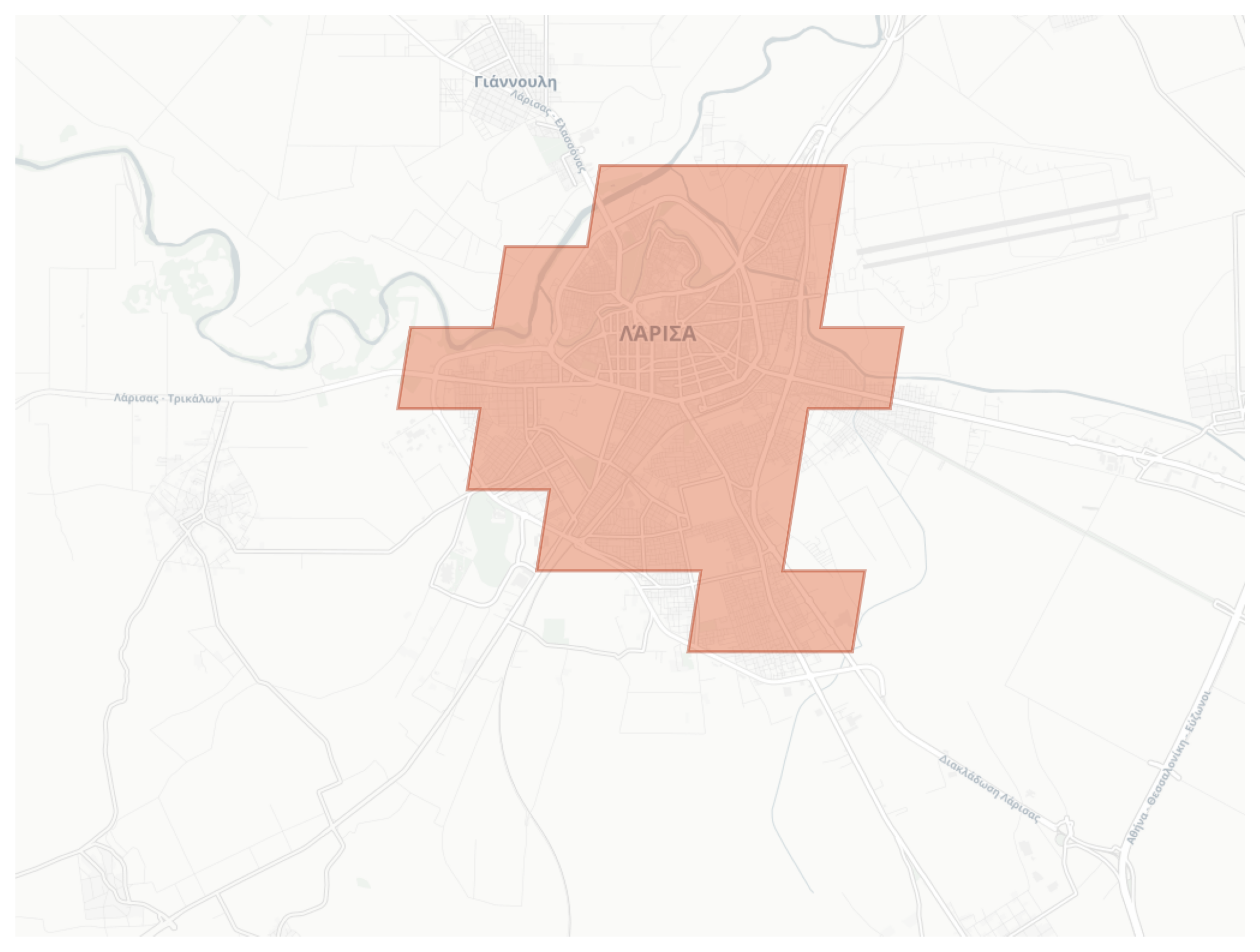 Larissa geographic map