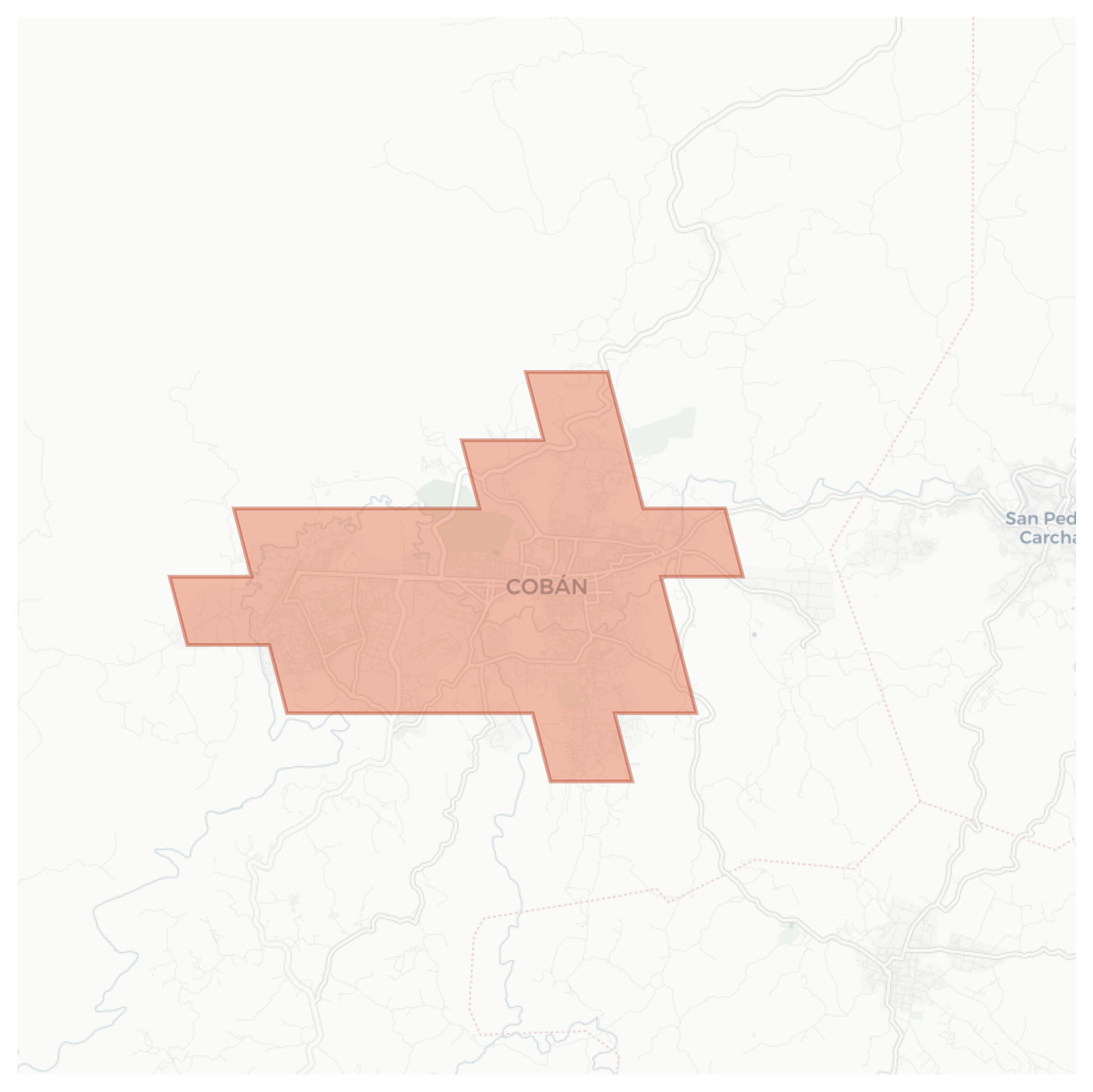 Cobán geographic map