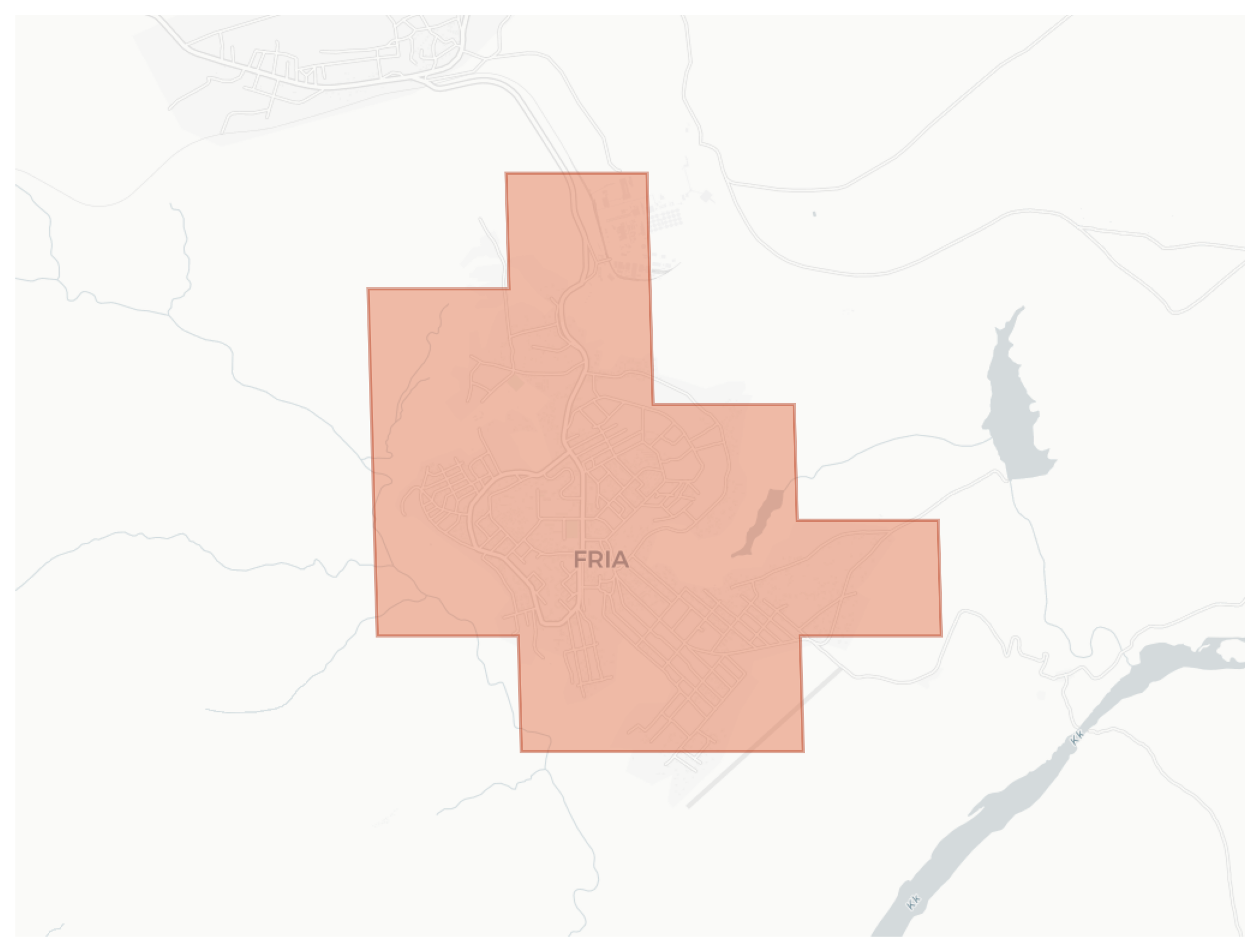 Fria geographic map
