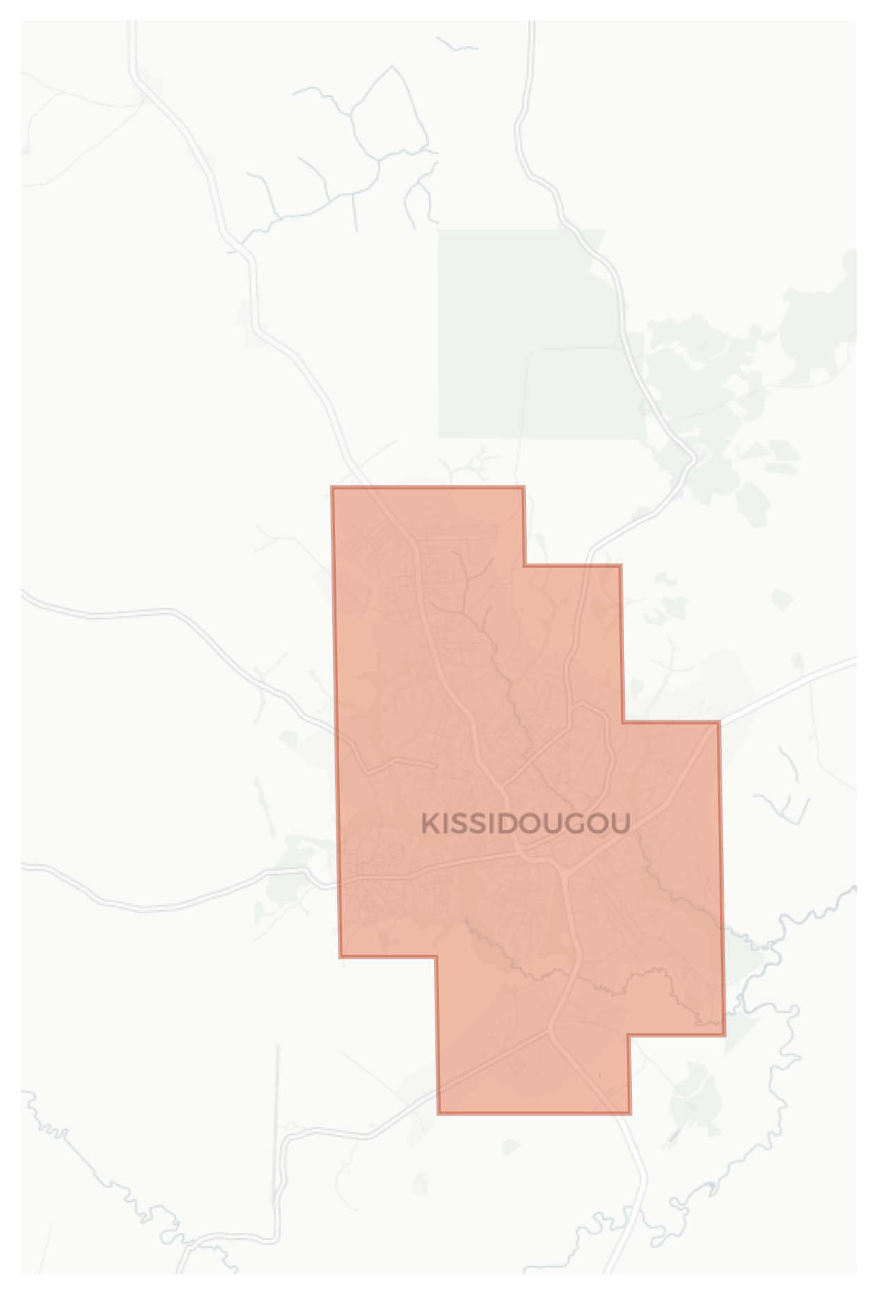 Kissidougou geographic map