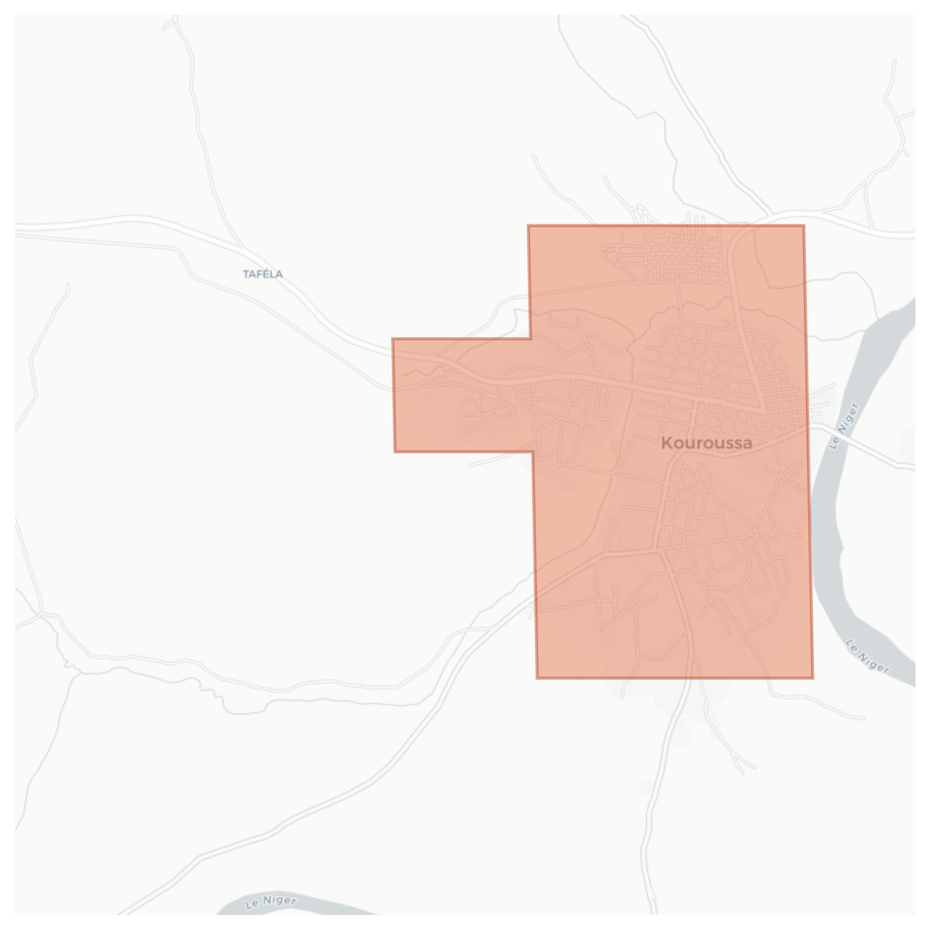 Kouroussa geographic map