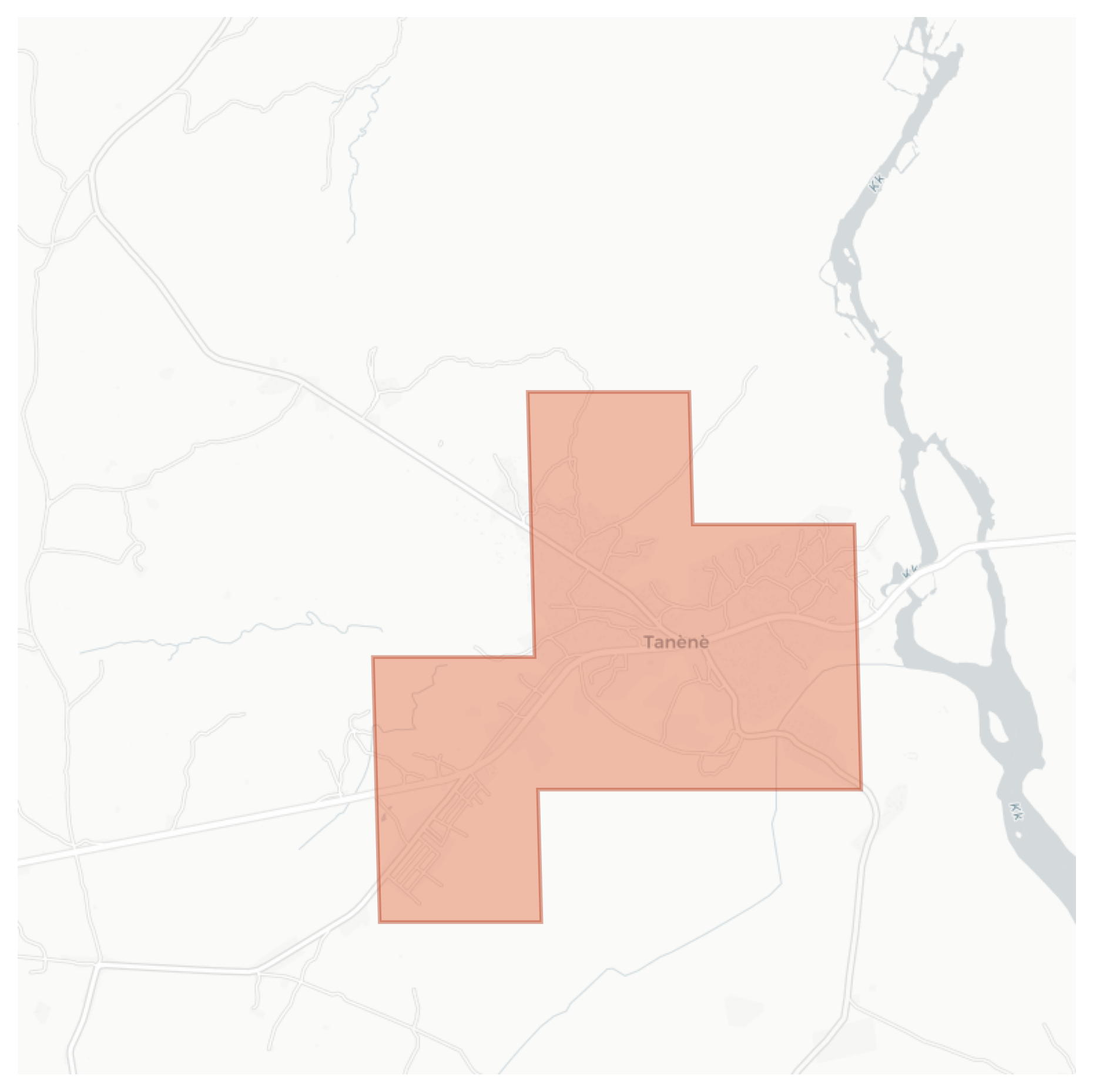 Tanene geographic map
