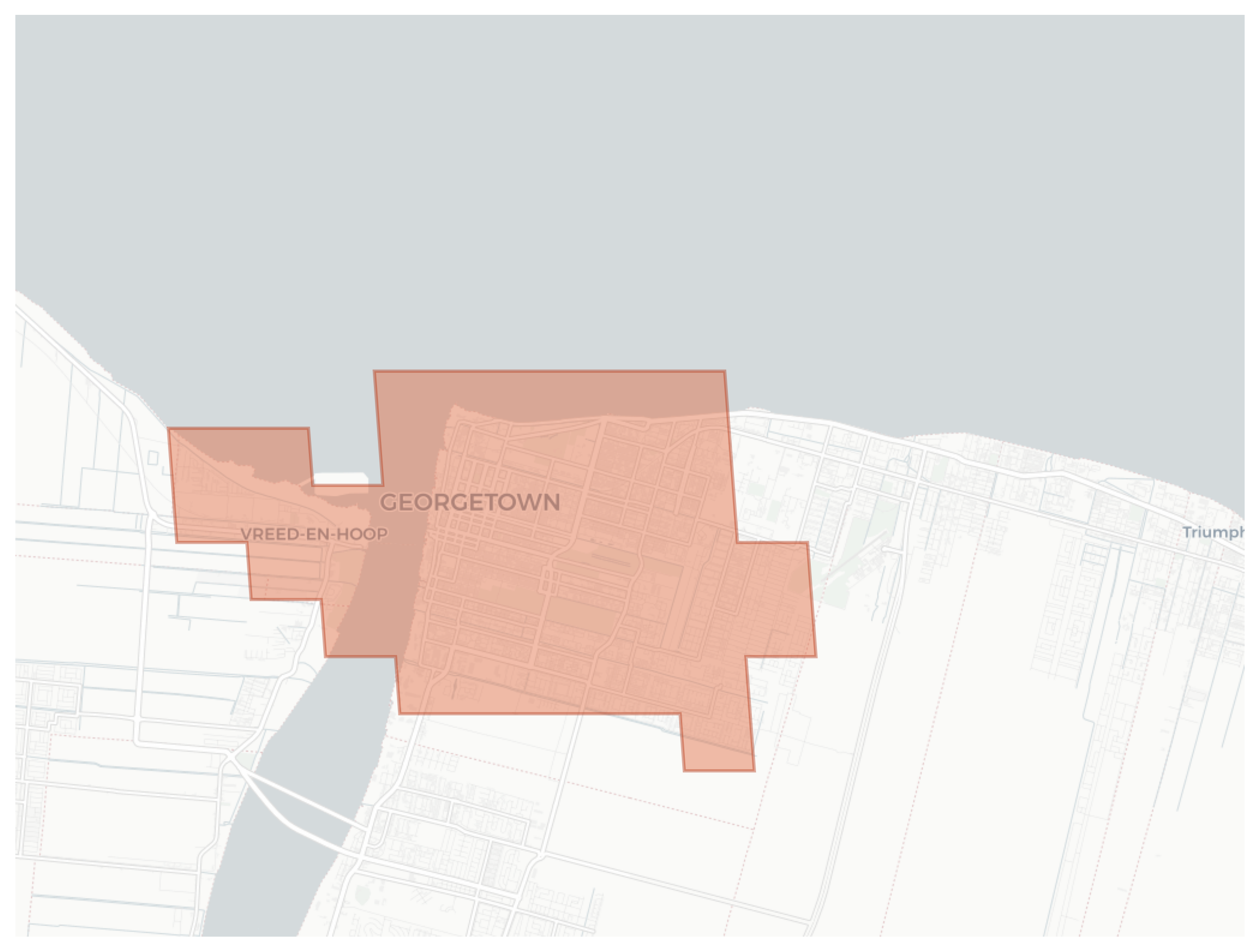 Georgetown geographic map