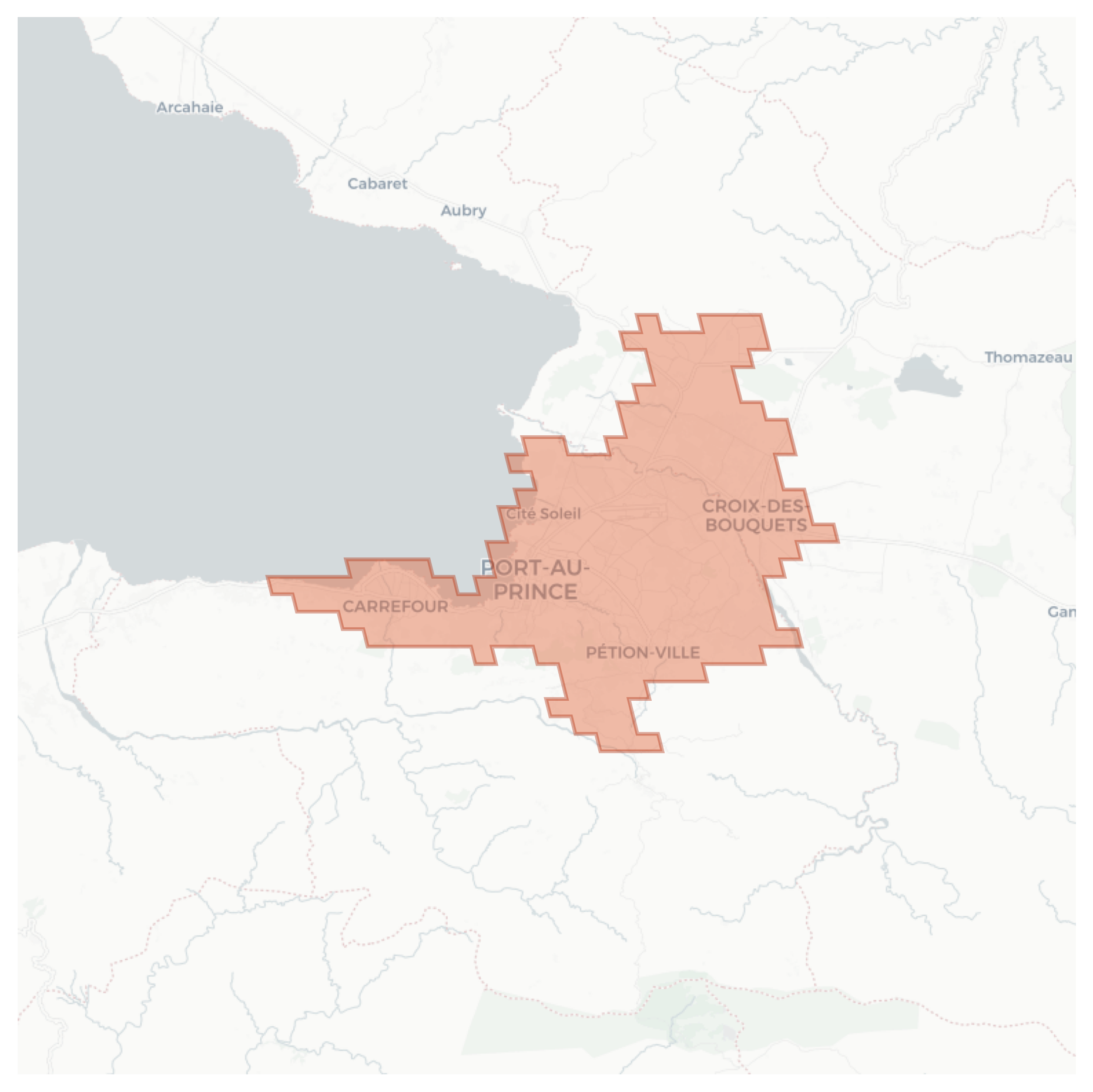 Port-au-Prince geographic map