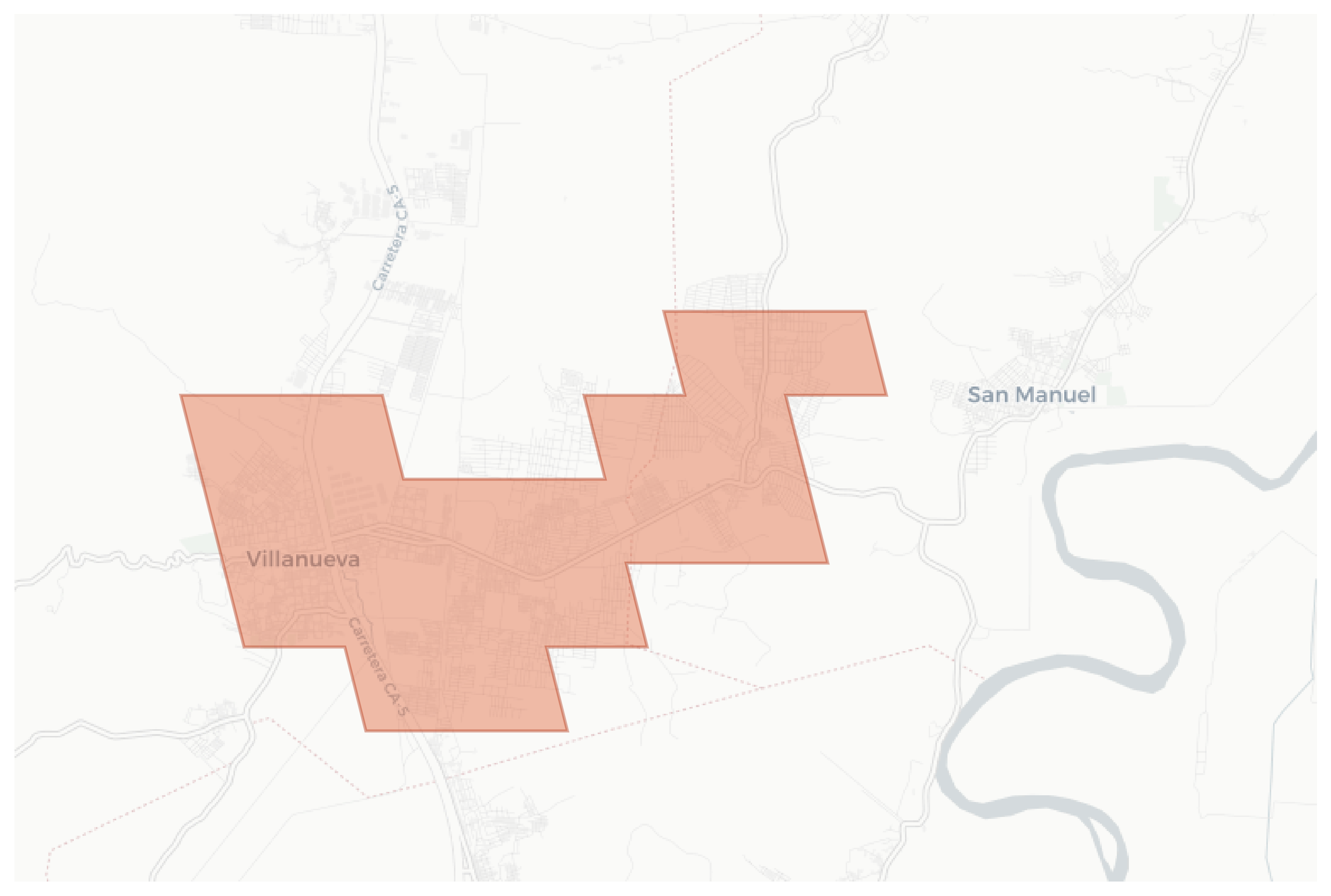Villanueva geographic map