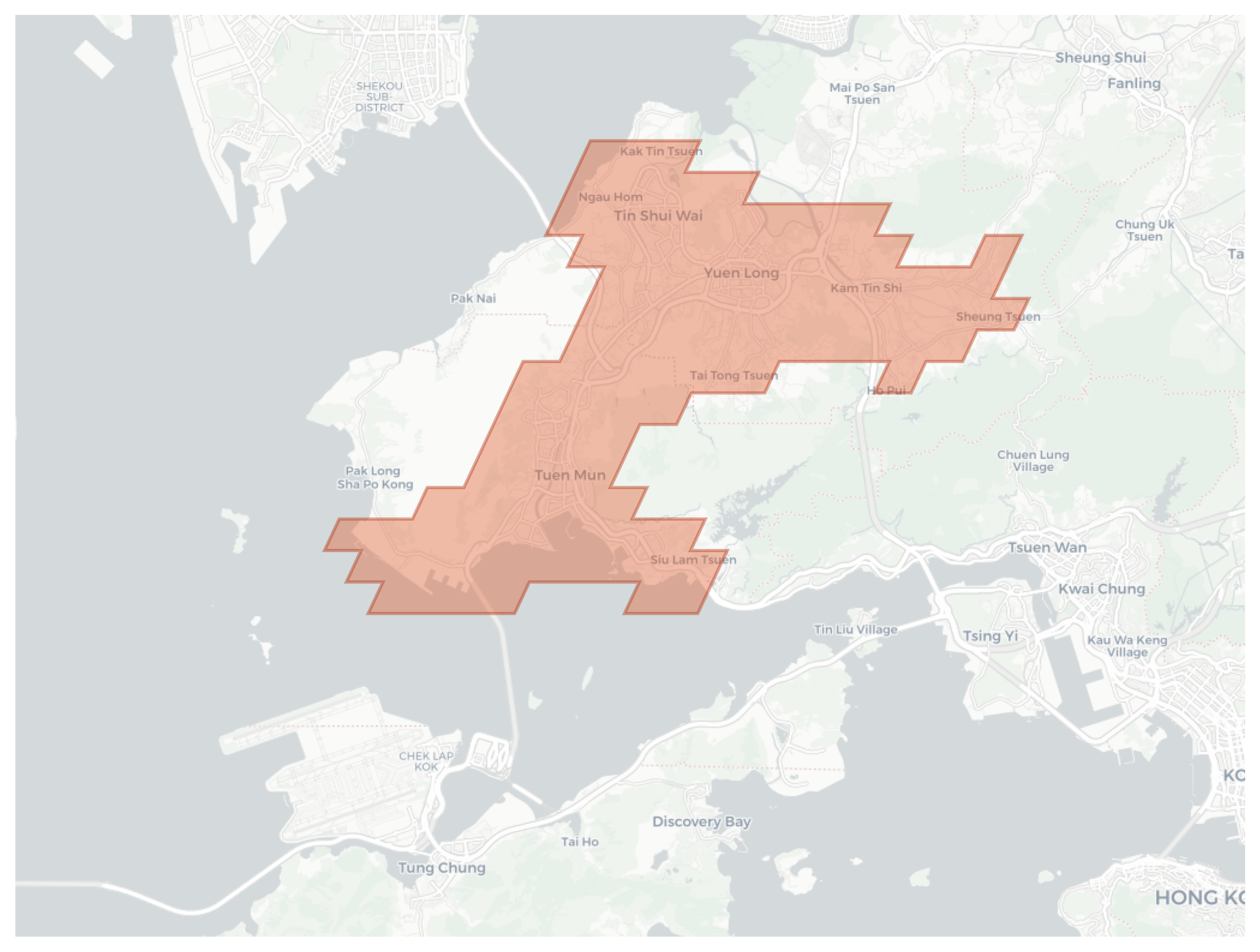 Tuen Mun geographic map