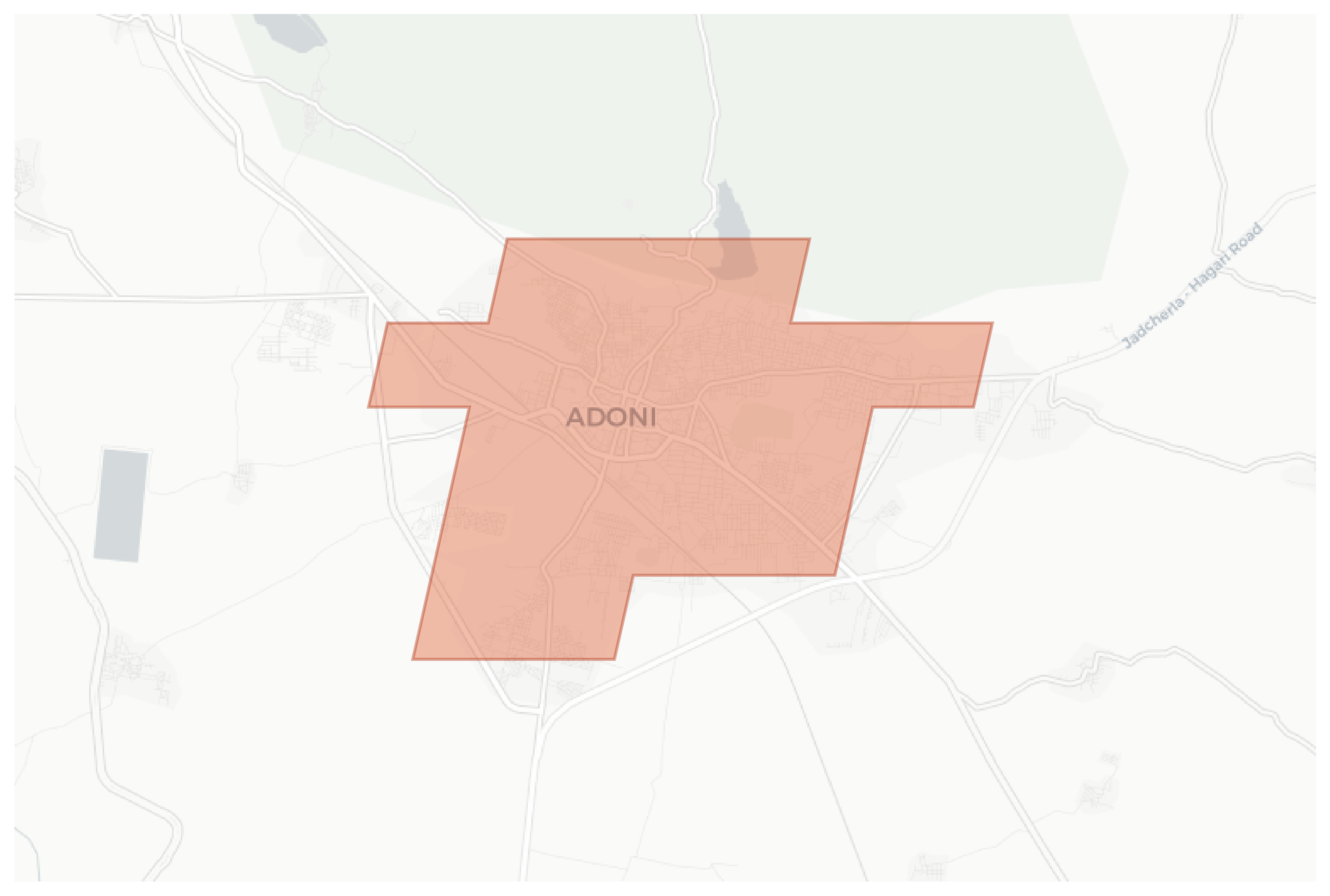 Adoni geographic map