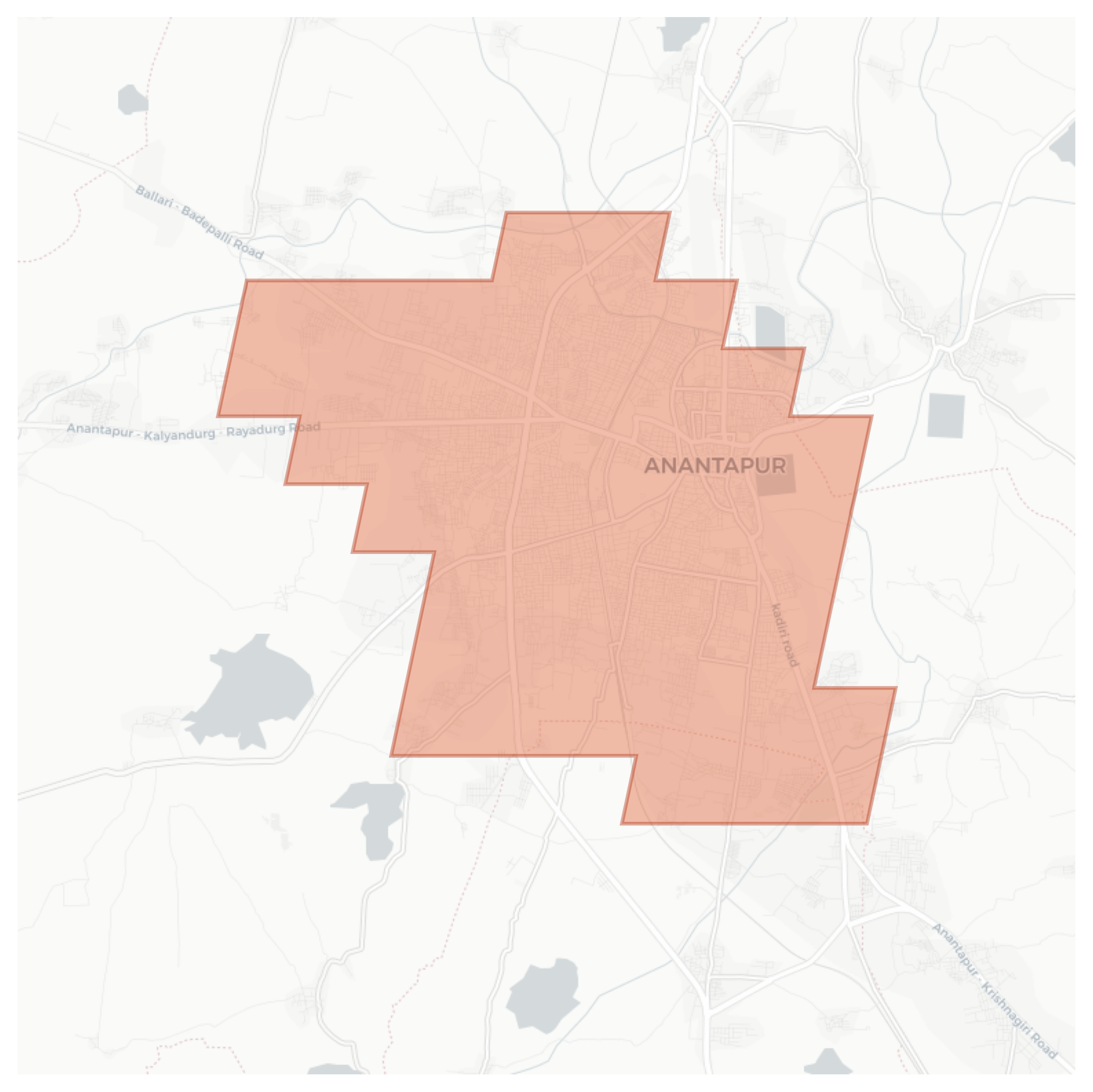 Anantapur geographic map